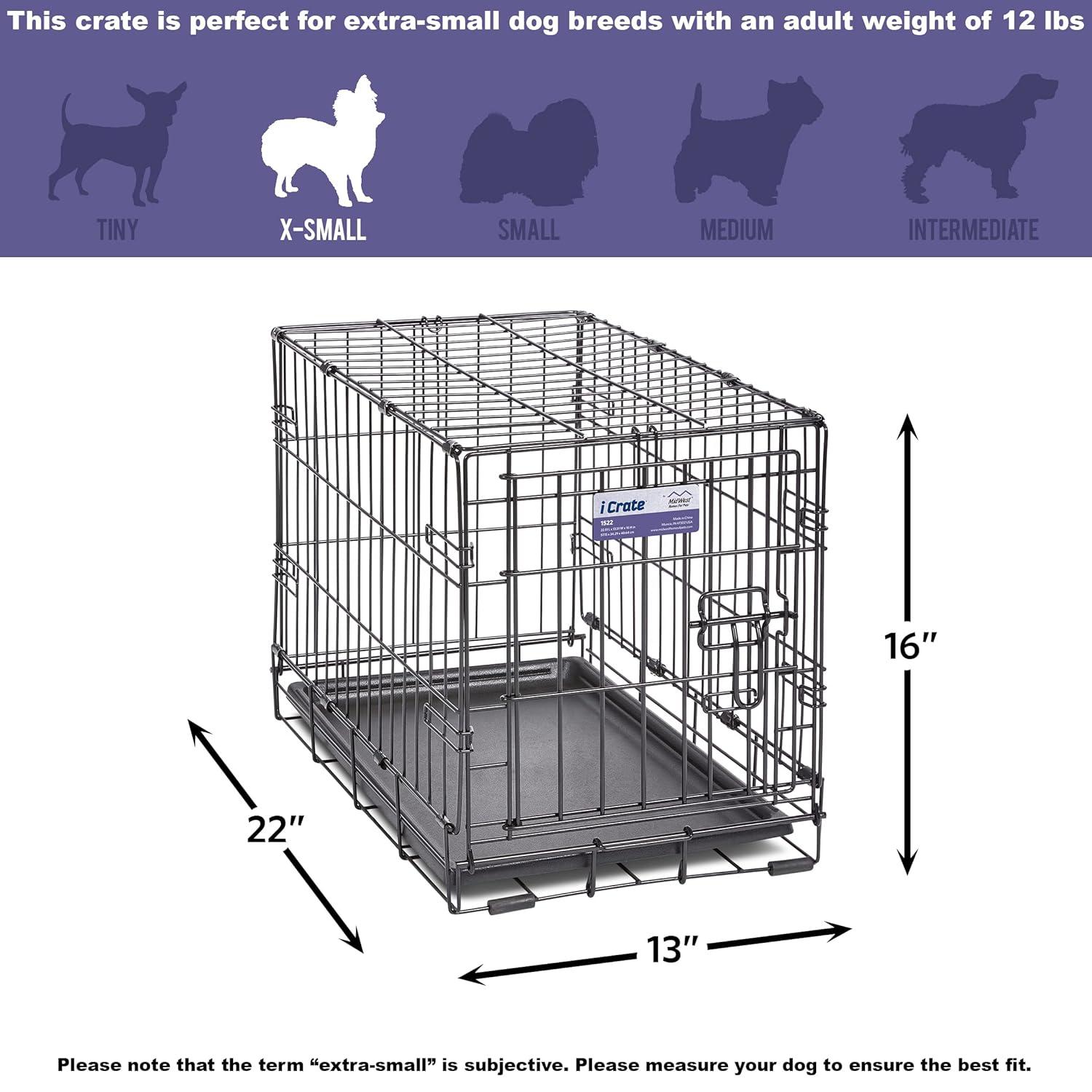 Midwest Homes For Pets MidWest Homes for Pets Newly Enhanced Single Door iCrate Dog Crate Includes Divider Panel