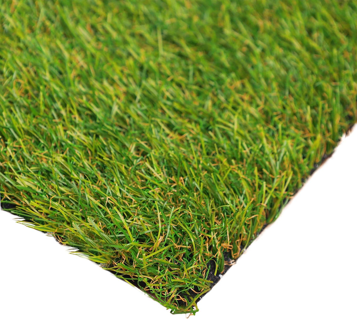 Superior Waterproof 1' x 13', Indoor/Outdoor Artificial Grass Runner Rug, Synthetic Turf Rugs, Green