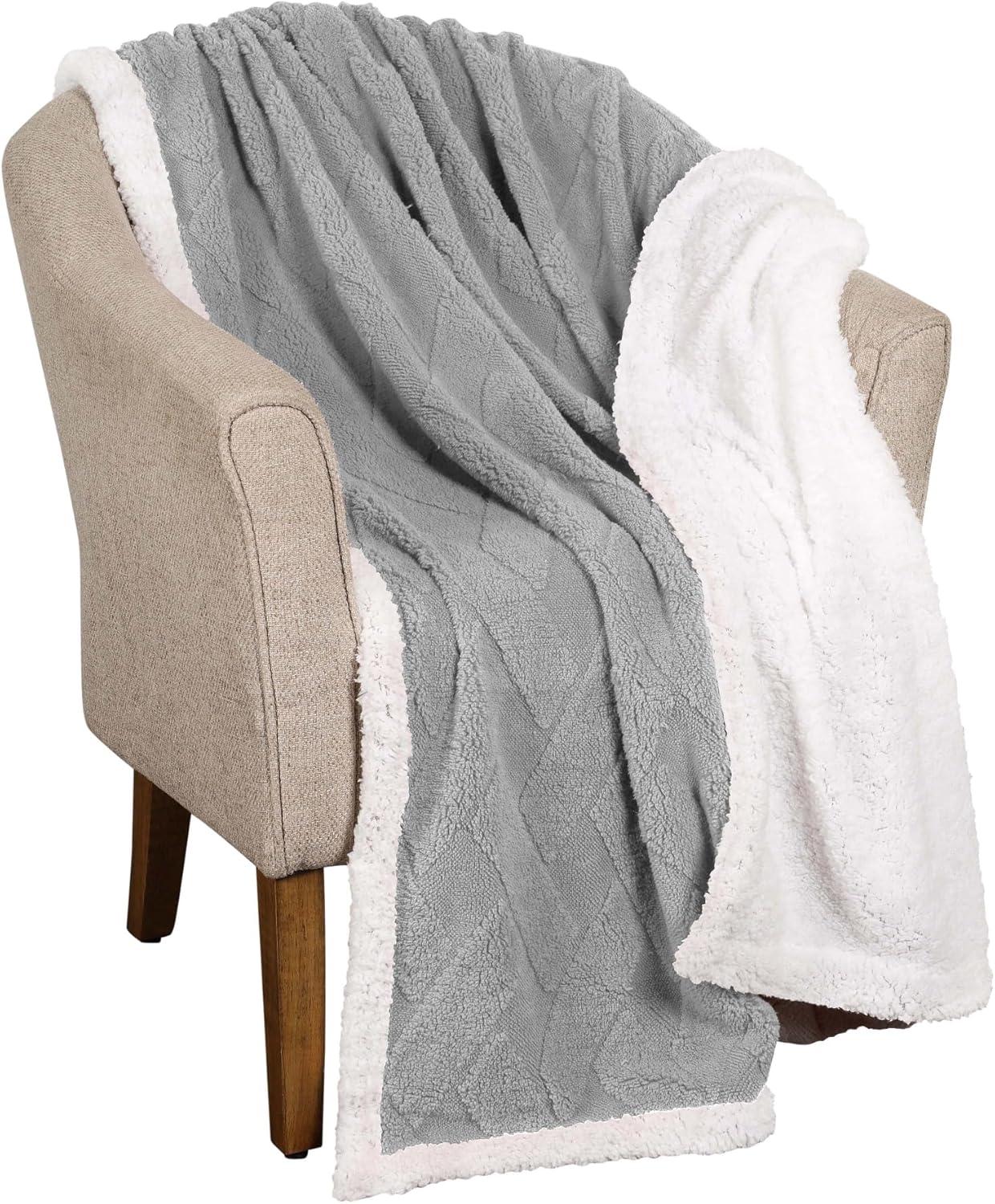 Platinum King Reversible Fleece Sherpa Blanket