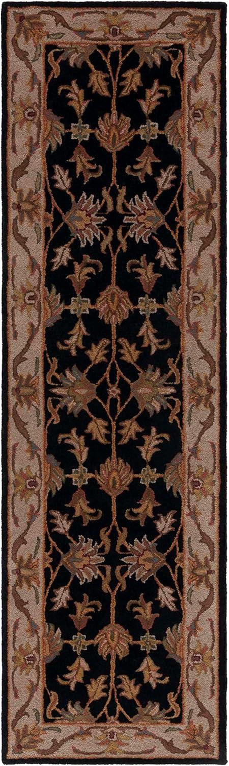 Heritage HG628 Hand Tufted Runner Rug - Black/Beige - 2'3"x10' - Safavieh.