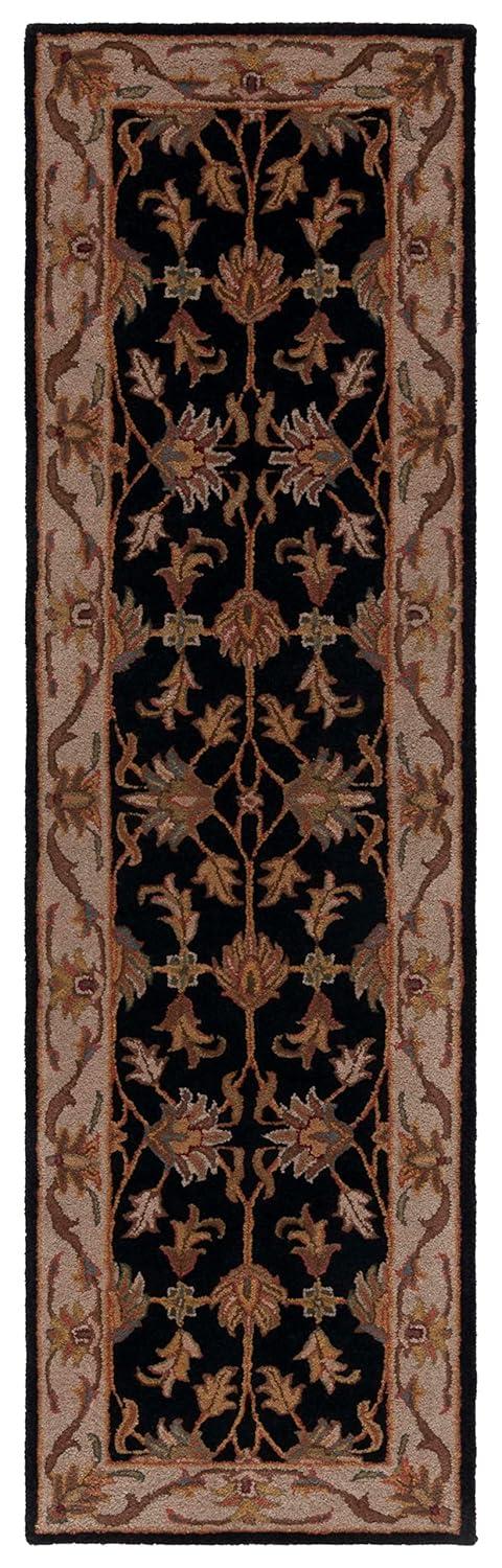 Handmade Red and Black Wool Tufted Runner Rug 2'3" x 14'