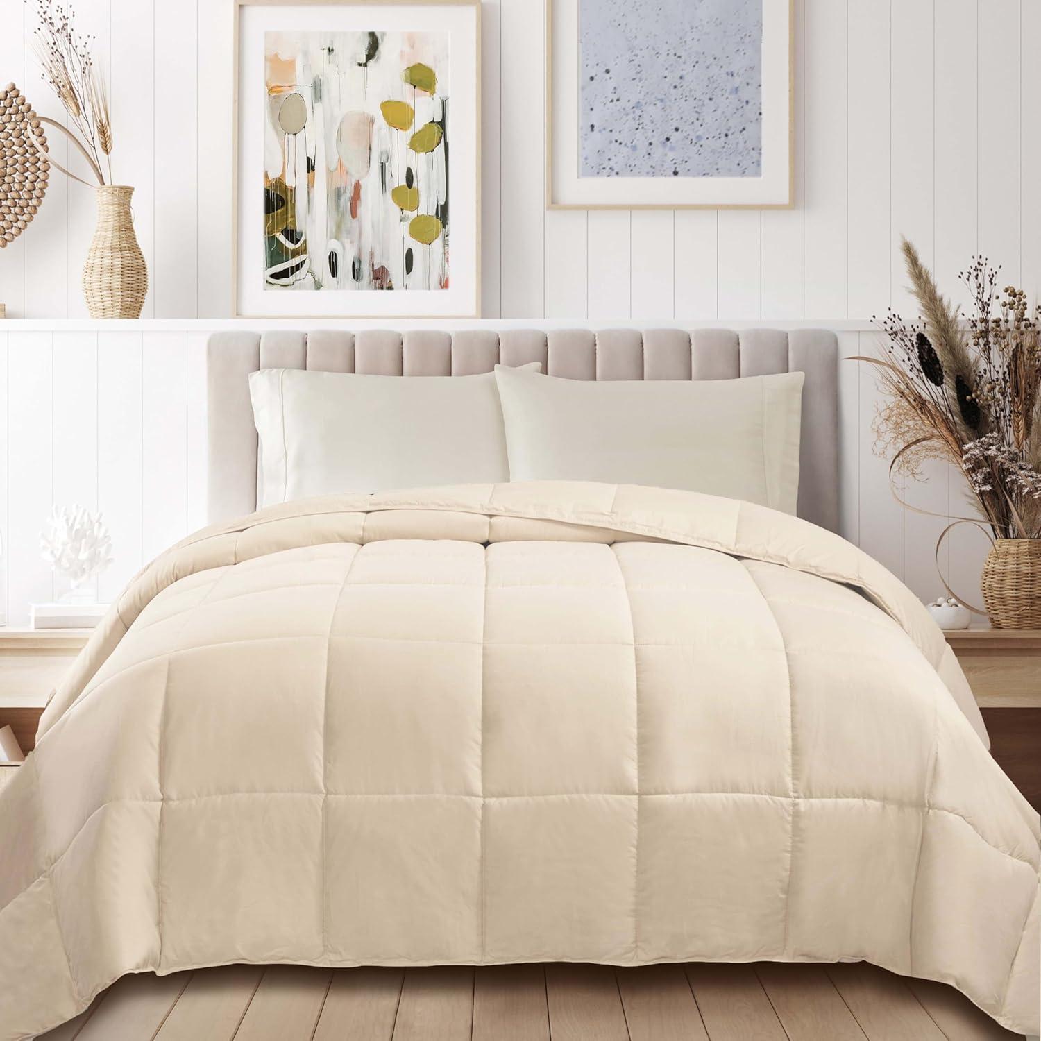 Superior Classic Comforter Reversible Medium Weight Down Alternative Bedding