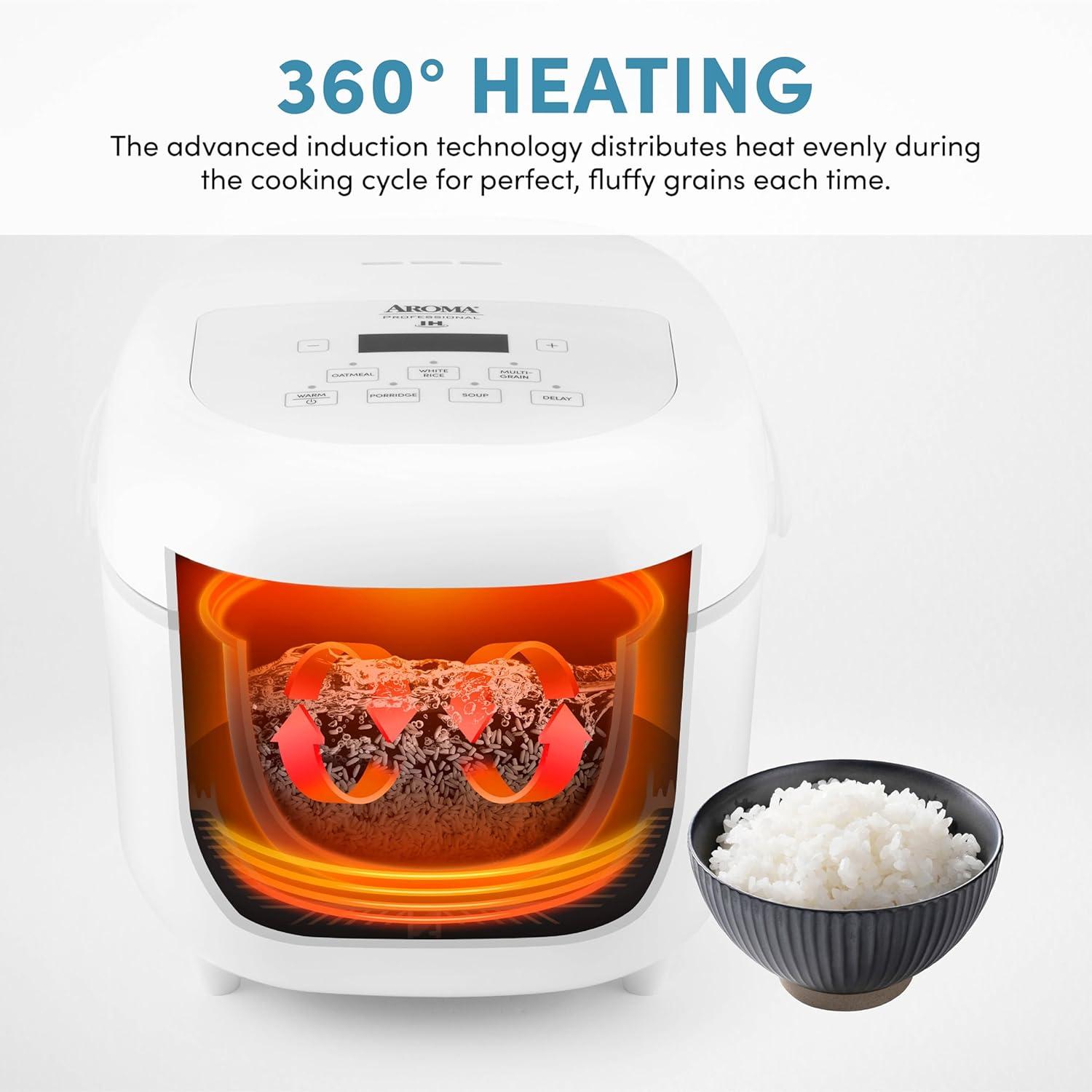 AROMA ® Professional 8-Cup 360 Induction Rice Cooker & Multicooker