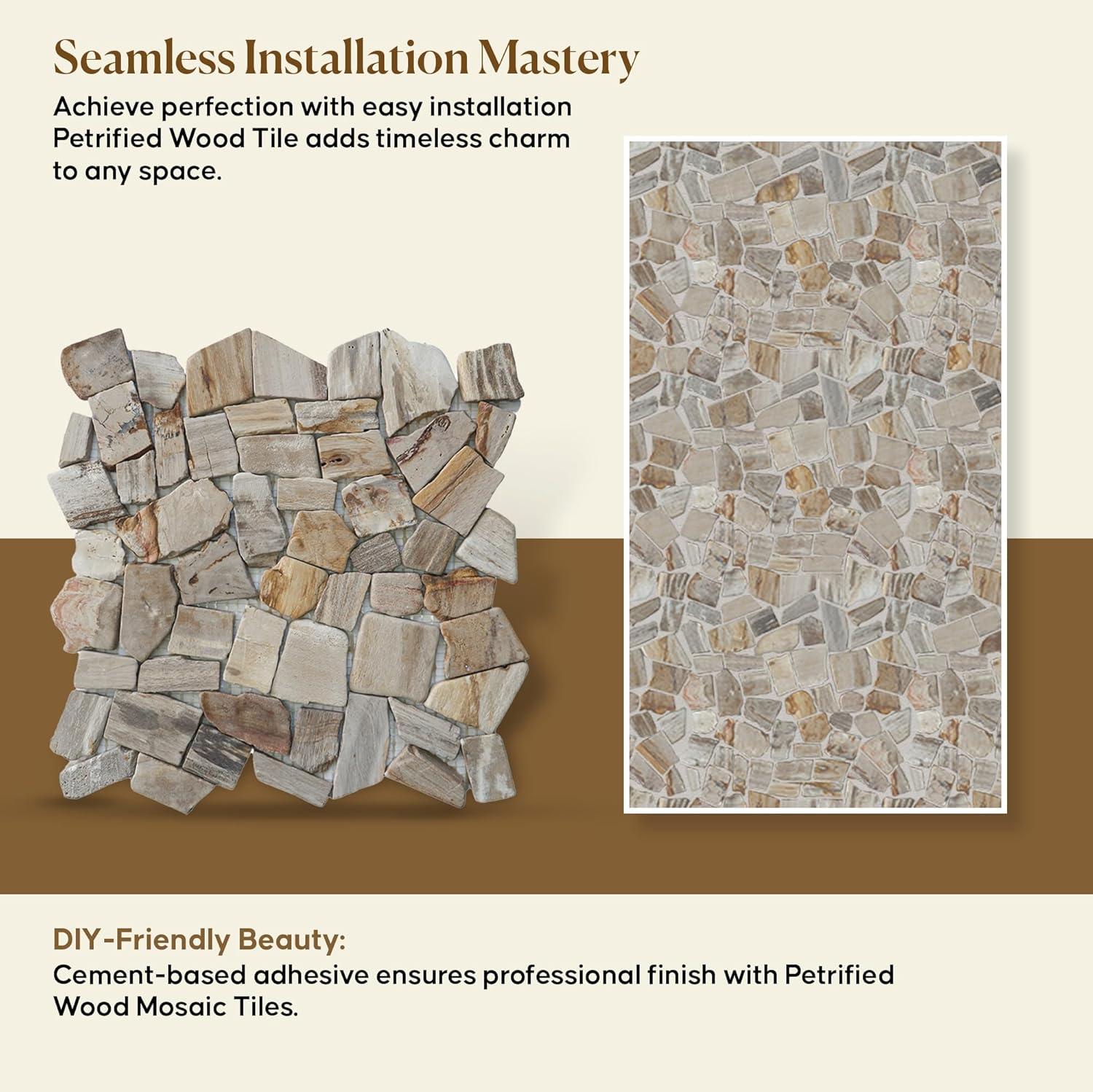 Utah 11.4" x 11.4" Natural Stone Random Mosaic Wall & Floor Tile