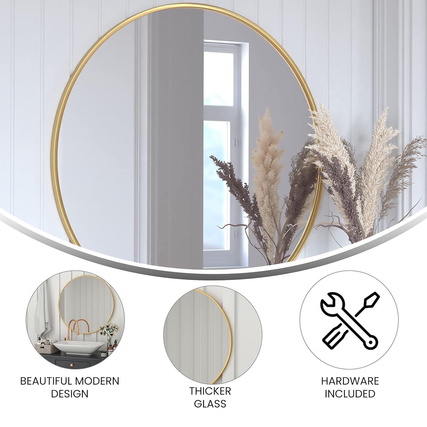 Taylor & Logan Metal Round Wall Mirror