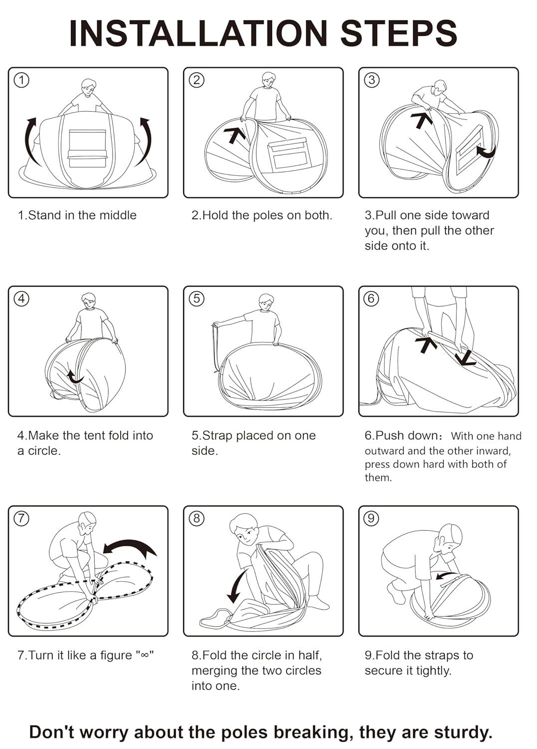 4 Person Easy Pop Up Tent Waterproof Automatic Setup 2 Doors-Instant Family Tents for Camping Hiking & Traveling