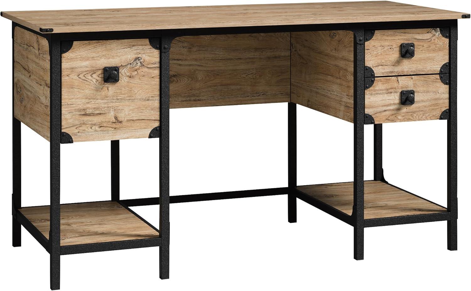 Sauder Steel River Milled Mesquite Small Desk with Drawers, Milled Mesquite Finish