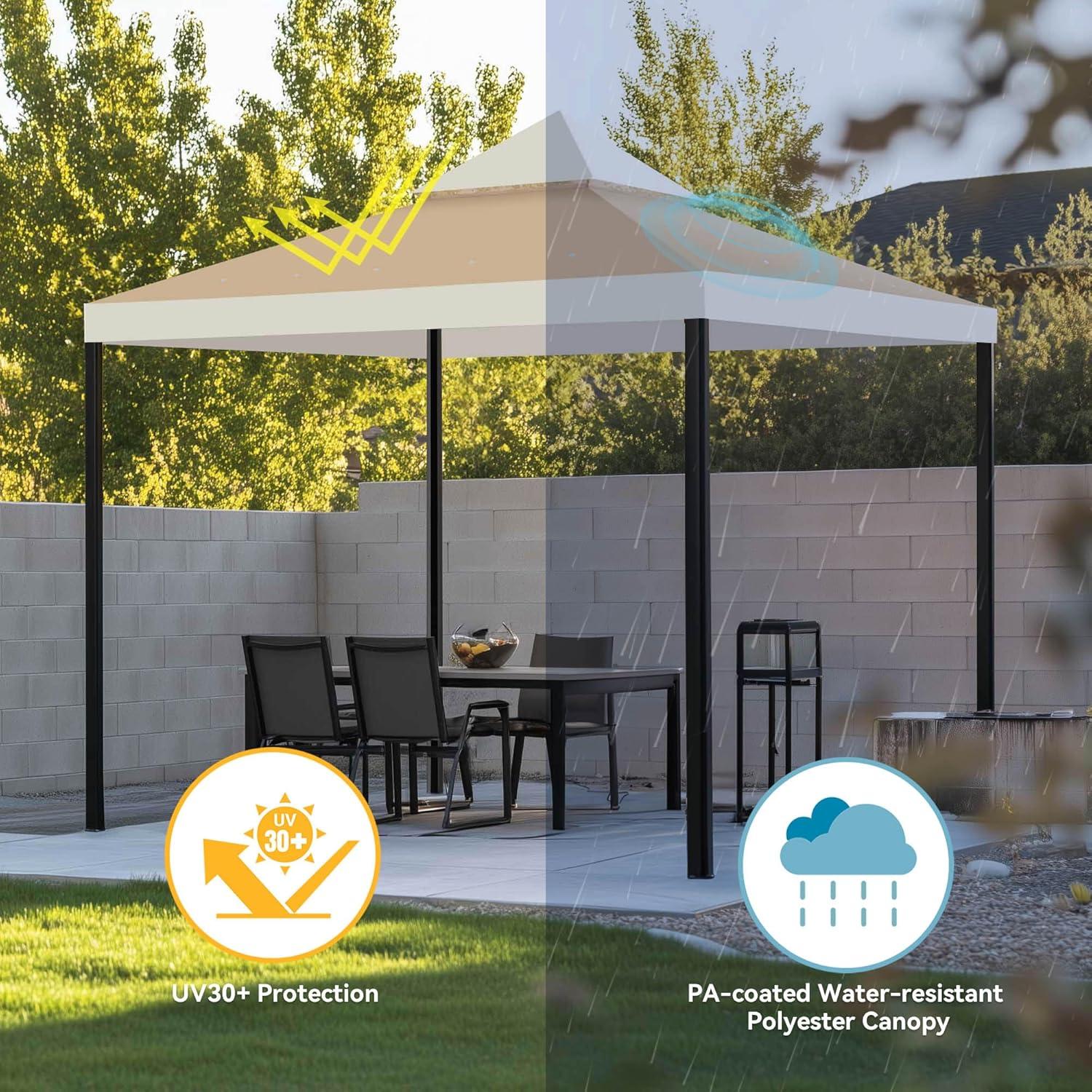 Yescom Yescom Canopy Top Replacement for 2-Tier Crescent TJSG081 Gazebo Outdoor Garden Yard Patio Cover