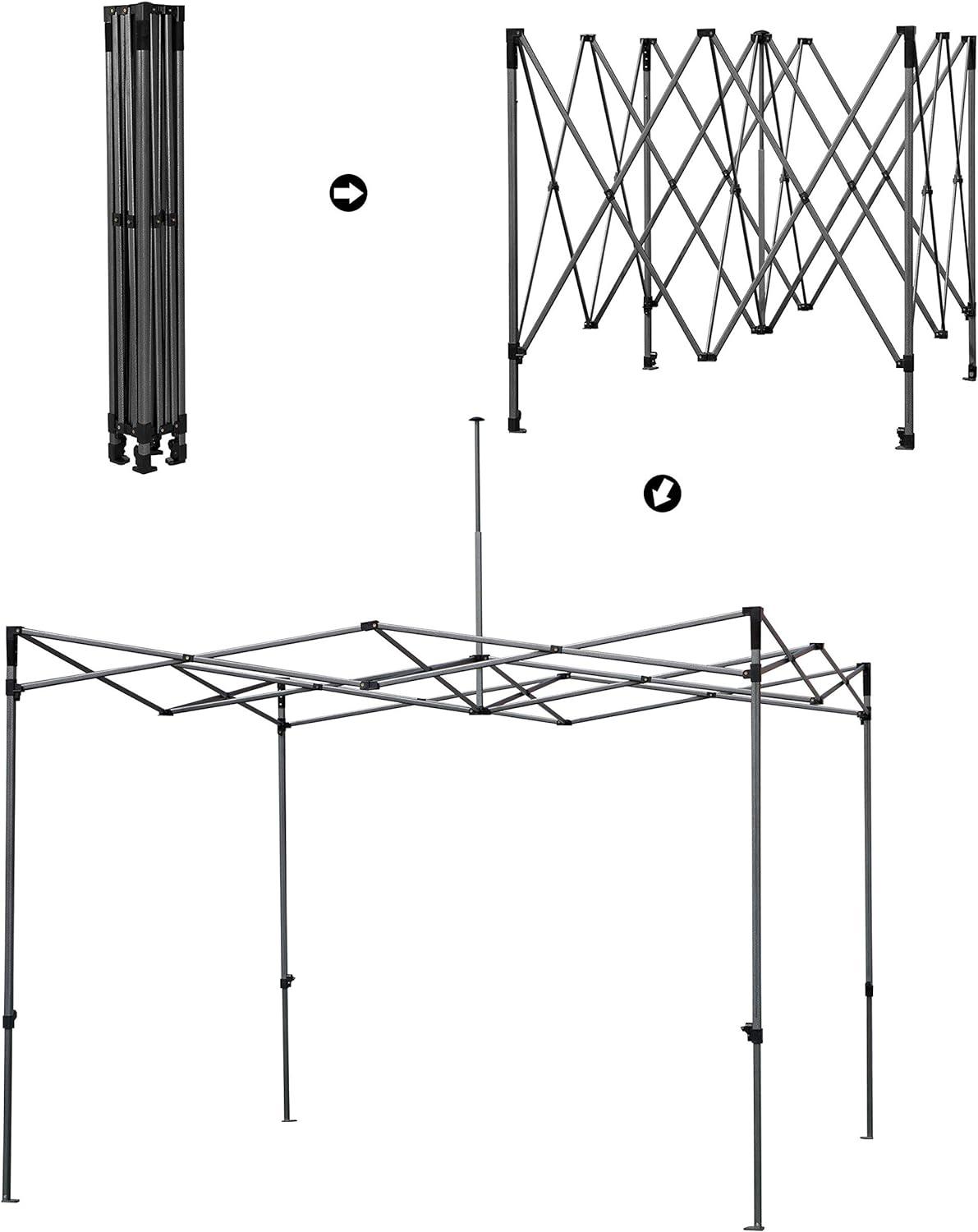 10x10ft White Waterproof Canopy Tent with Removable Sidewalls