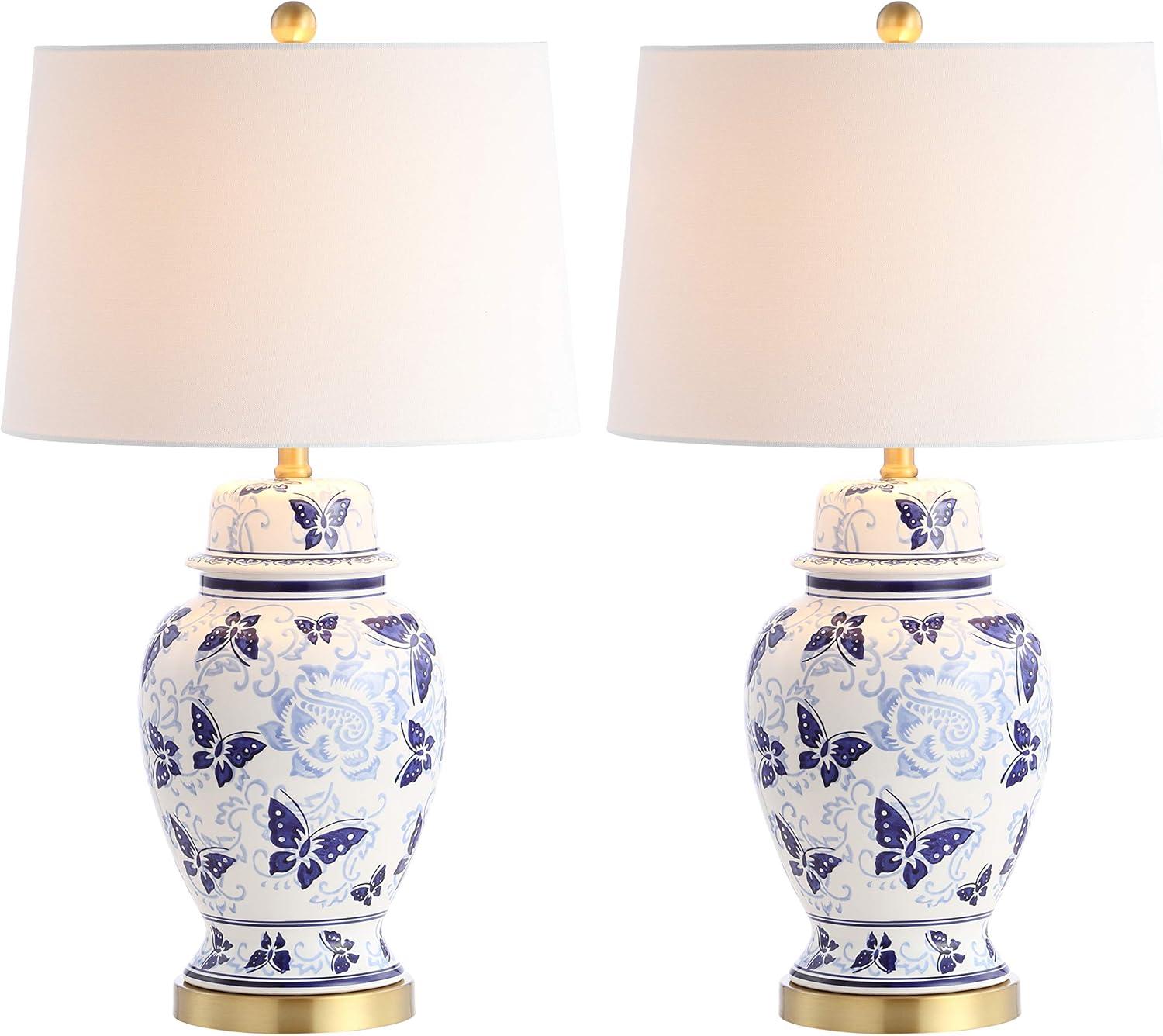 Hana Table Lamp (Set of 2) - Blue/White - Safavieh.