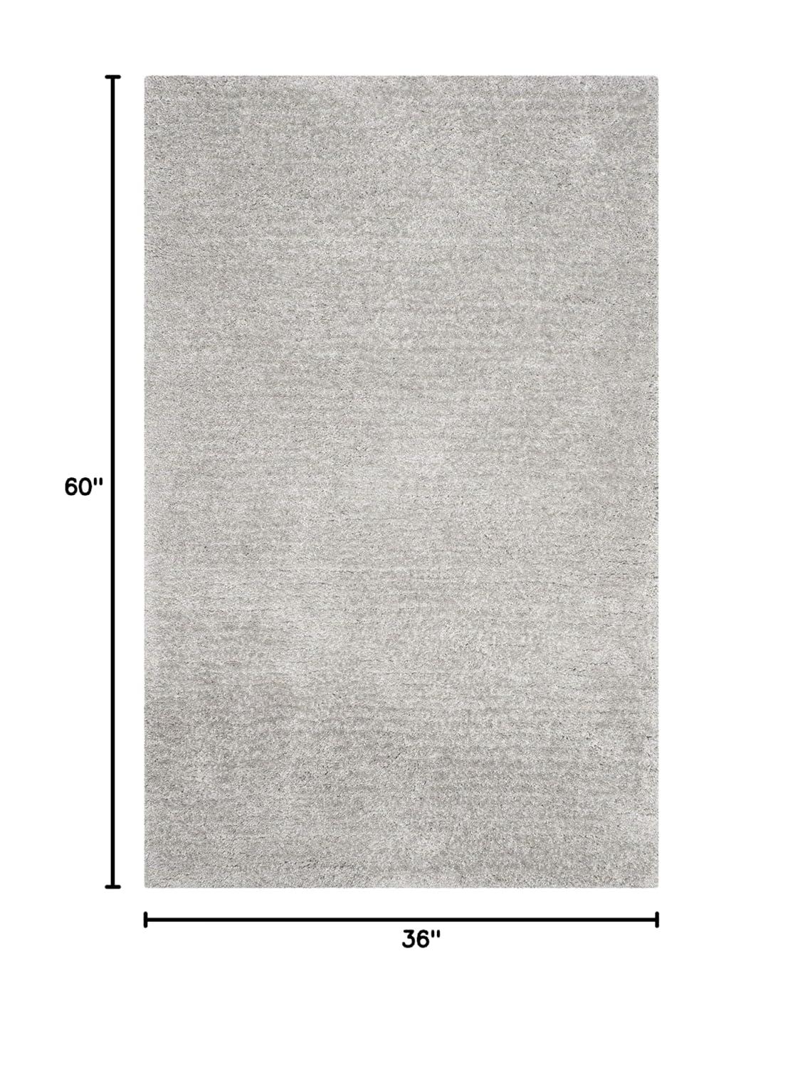 Ultimate Shag SGU211 Hand Tufted Indoor Accent Rug - Silver/Silver - 3'x5' - Safavieh.