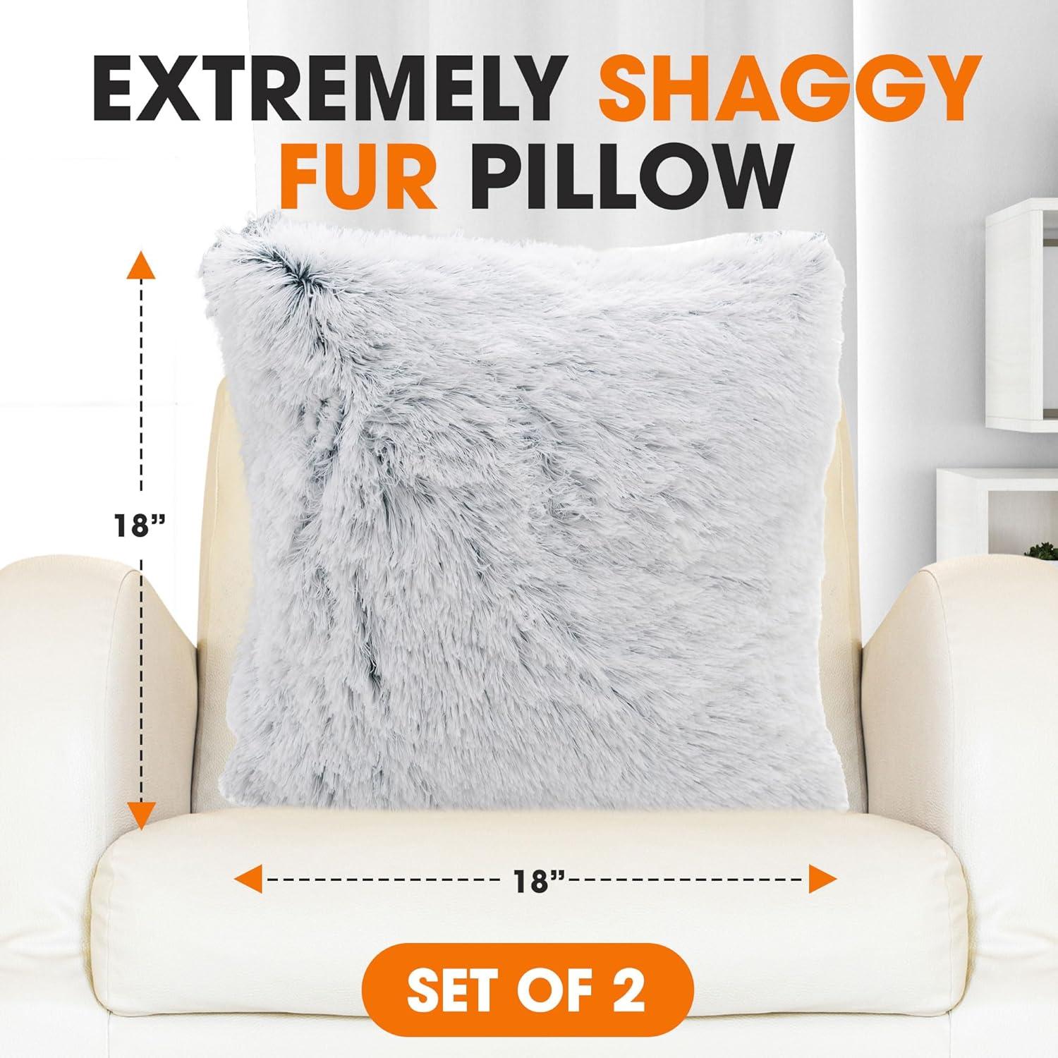 Faux Fur Throw Pillow