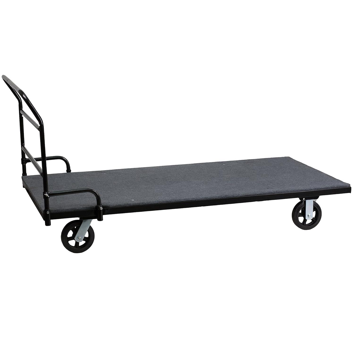 Flash Furniture Regency Folding Table Dolly with Carpeted Platform for Rectangular Tables