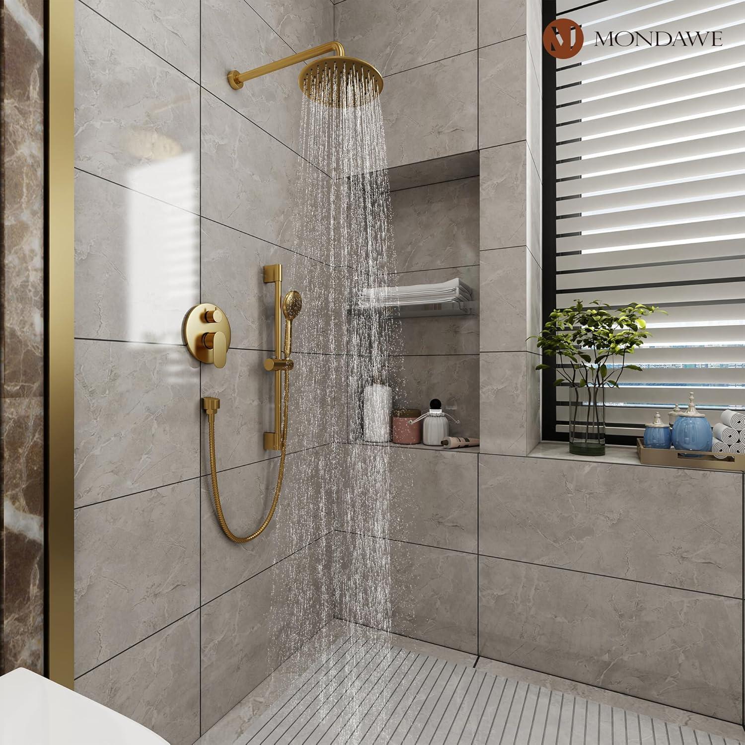 Calliope Wall Mounted 2-Function Retro Pressure-Balanced Shower System with 3 Setting Handheld