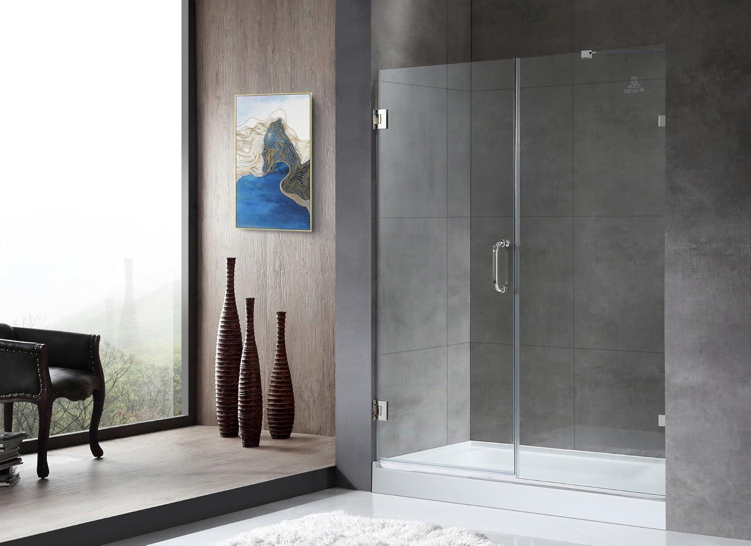 Consort 72" H Hinged Frameless Shower Door