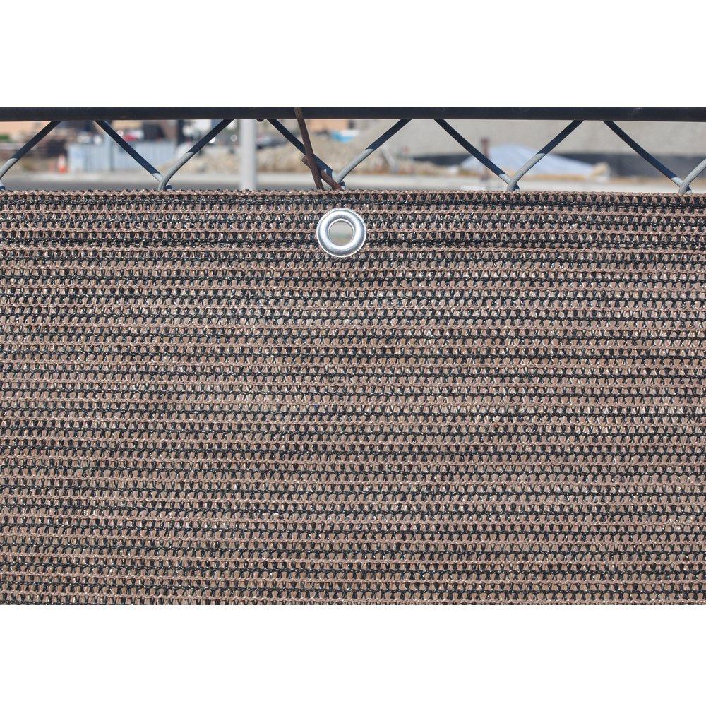 Alion Home Elegant Privacy Screen Windscreen Mesh for Balcony, Backyard, Deck, Patio, Fence, Pool, Porch, Railing - Brown/Mocha (3' x 3')