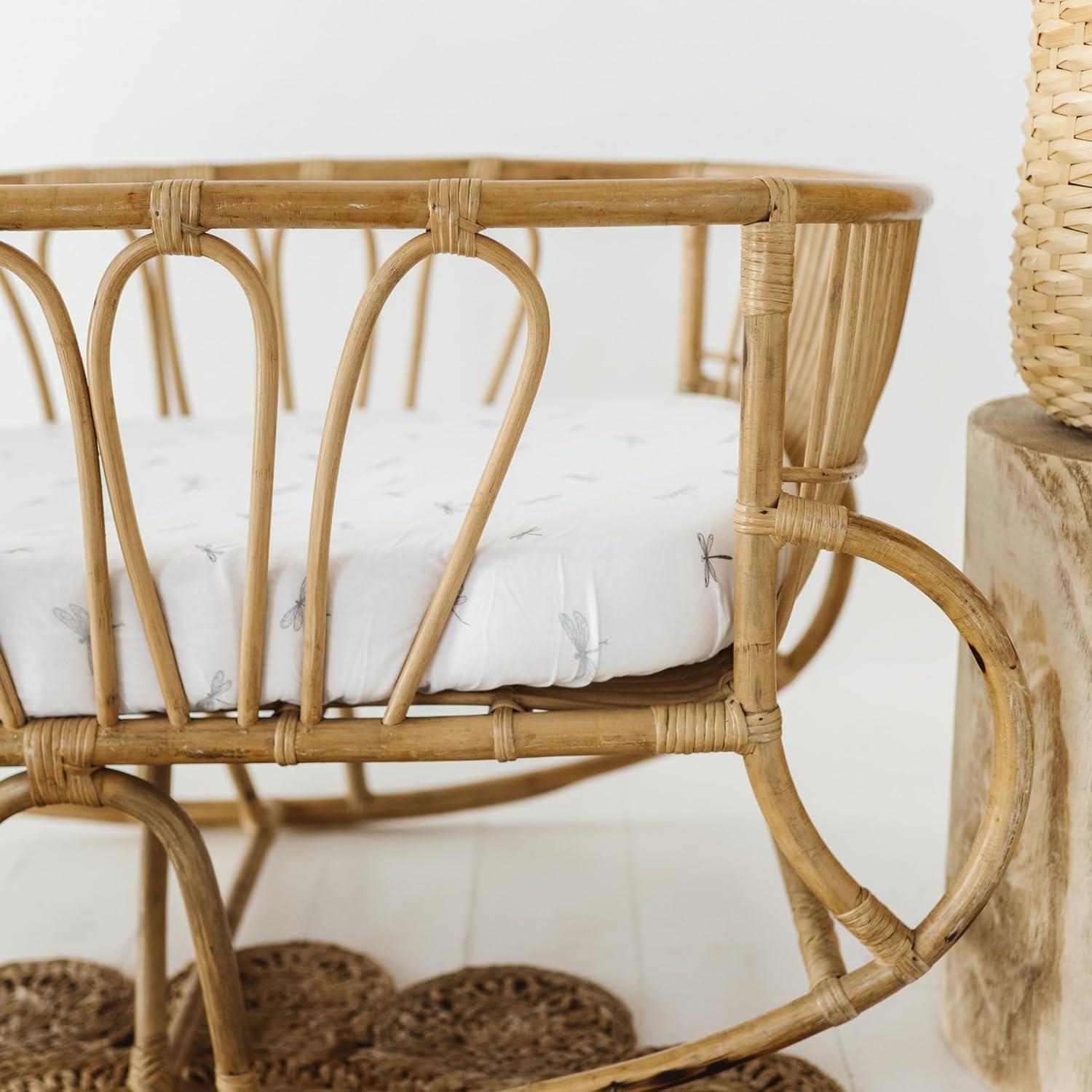 Ely's & Co. Baby Fitted Bassinet Sheet 100% Combed Jersey Cotton for Baby Boy 2 Pack