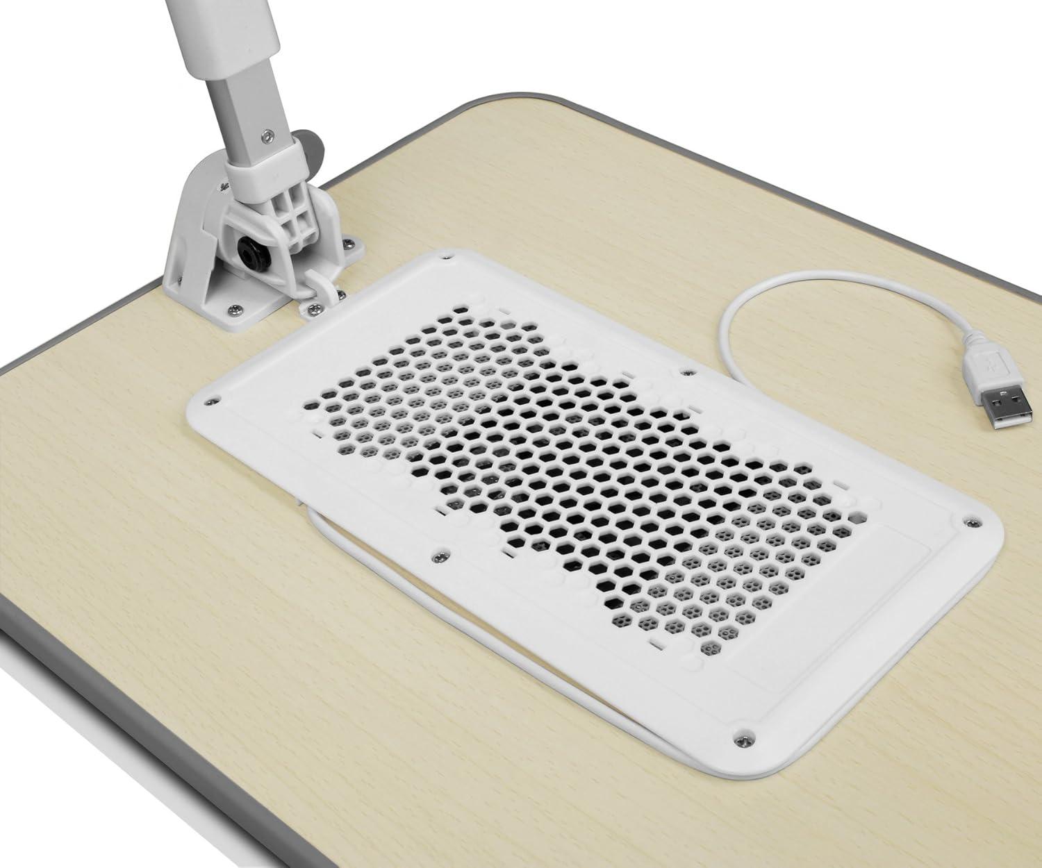 Adjustable Ergonomic Laptop Cooling Table with Fan