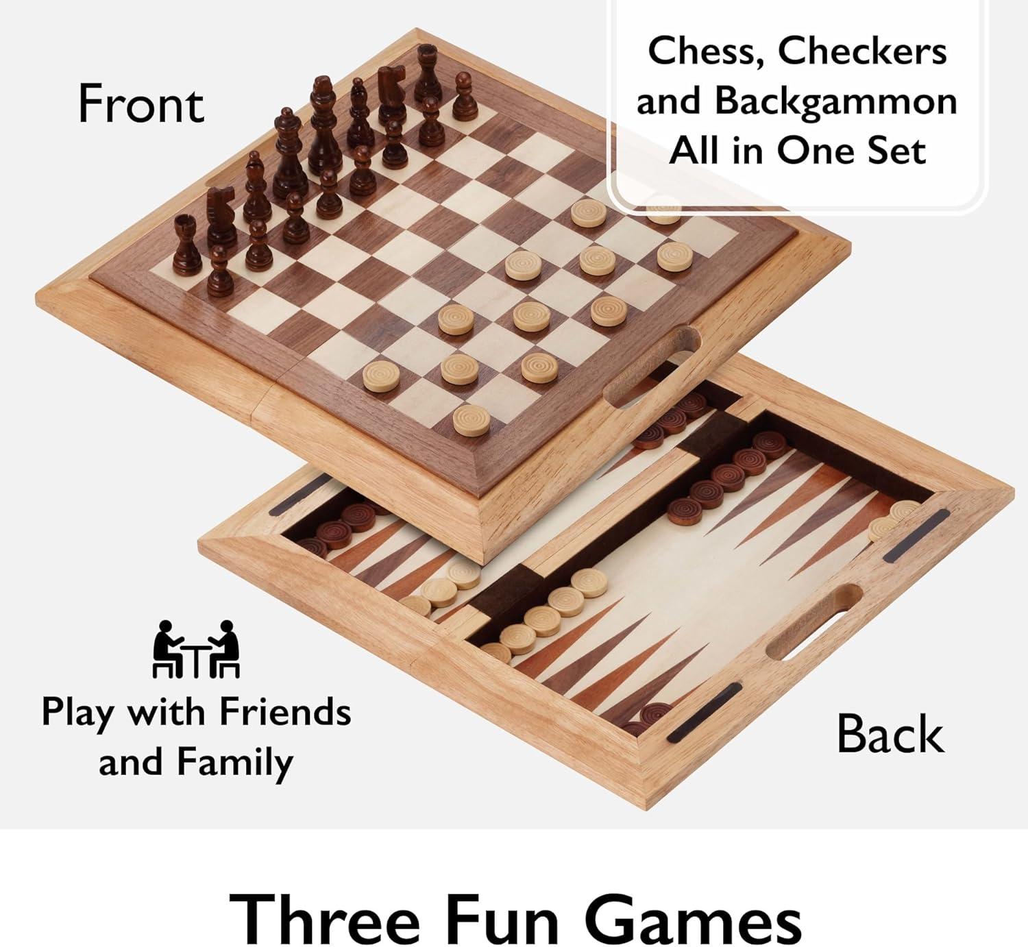 Phantoscope Classics Dutchman 3-In-1 Combo Folding Board Game Set