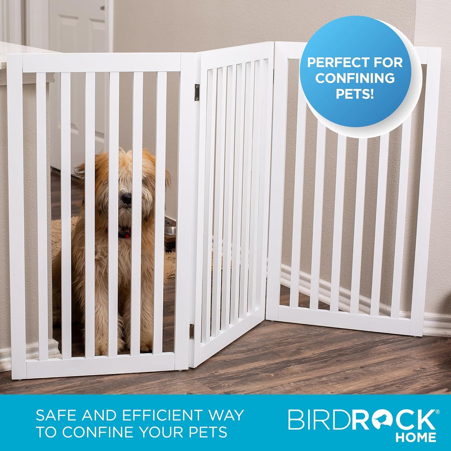 BirdRock Home Wood Free Standing Pet Gate