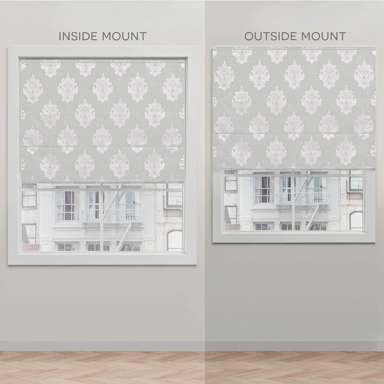 Amalgamated Textiles Exclusive Home Marseilles Damask 100% Blackout Roman Shade