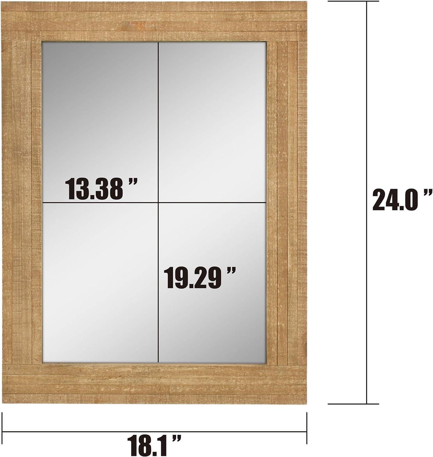 Rectangle Worn Wood Decorative Wall Mirror - Stonebriar Collection