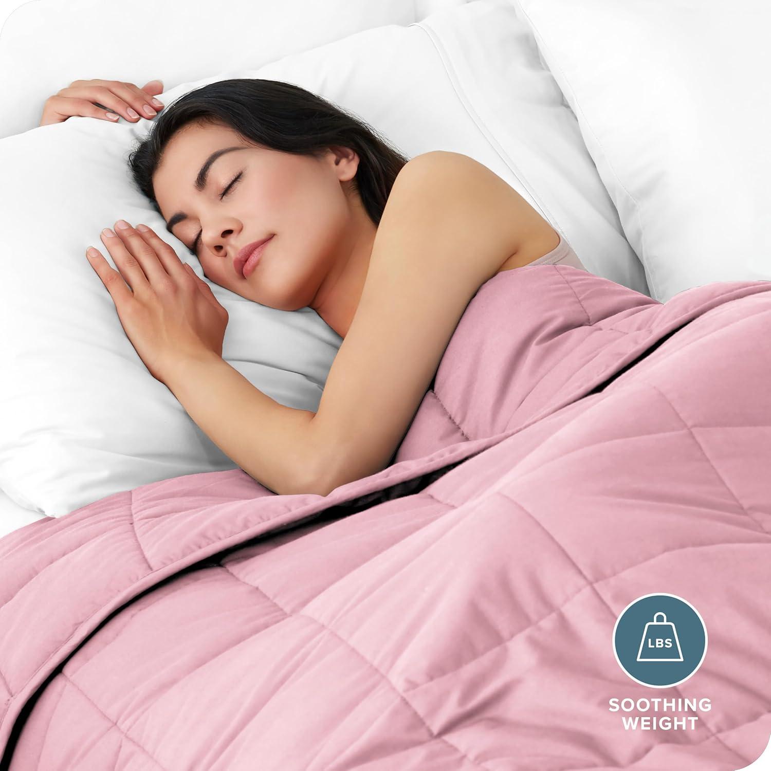 Bare Home Cotton Twill Weighted Blanket