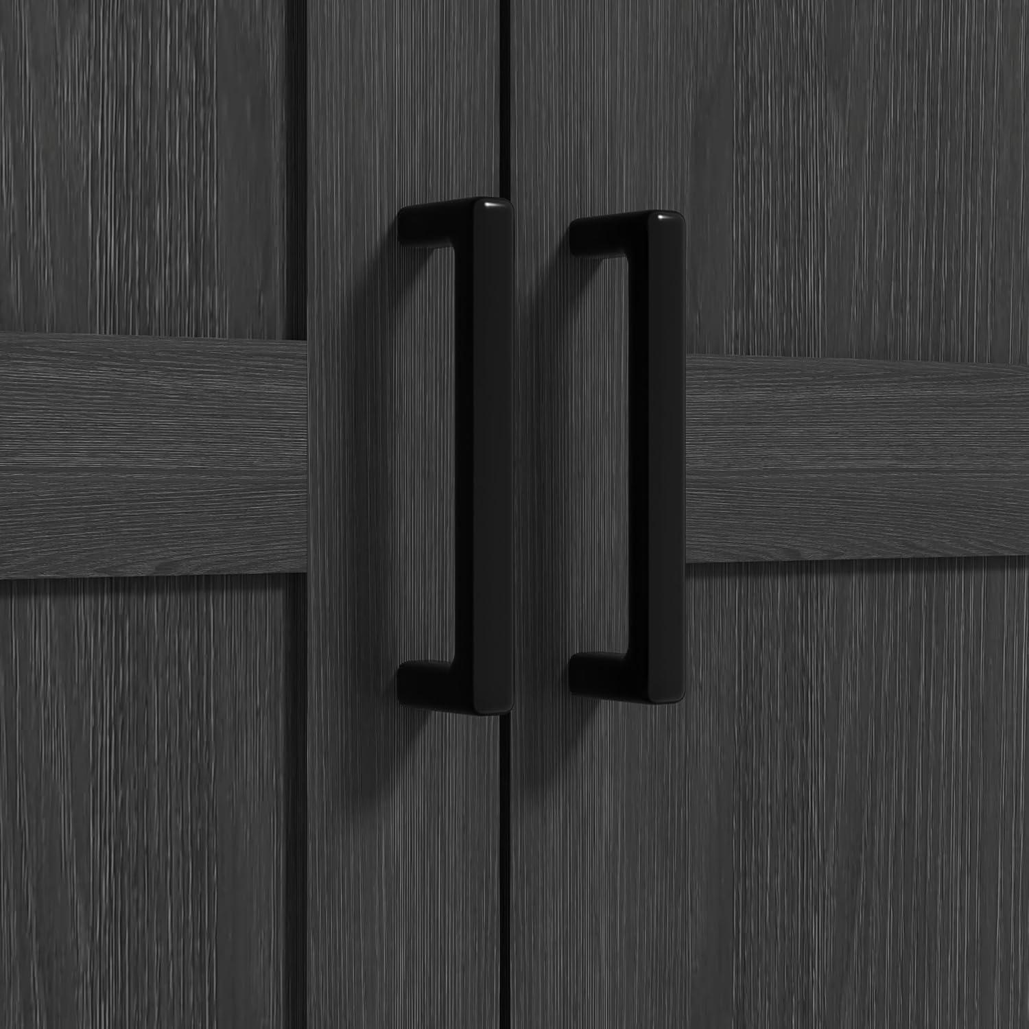 HOMCOM 69" Tall Farmhouse Kitchen Pantry Storage Cabinet with Drawer and Adjustable Shelves, Black