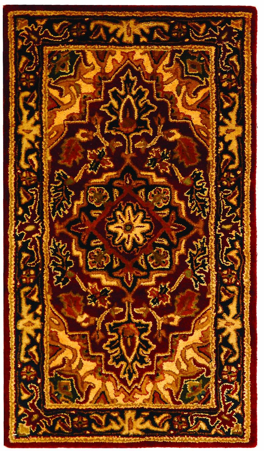 Classic CL763 Hand Tufted Accent Rug - Red/Navy - 2'3"x4' - Safavieh.