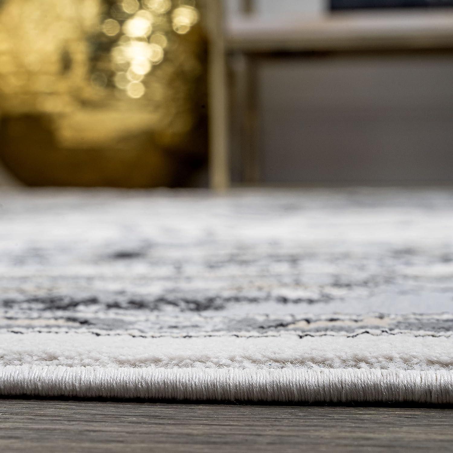 5'x 8' Cherie French Cottage Area Rug, Cream/Light Gray - JONATHAN Y