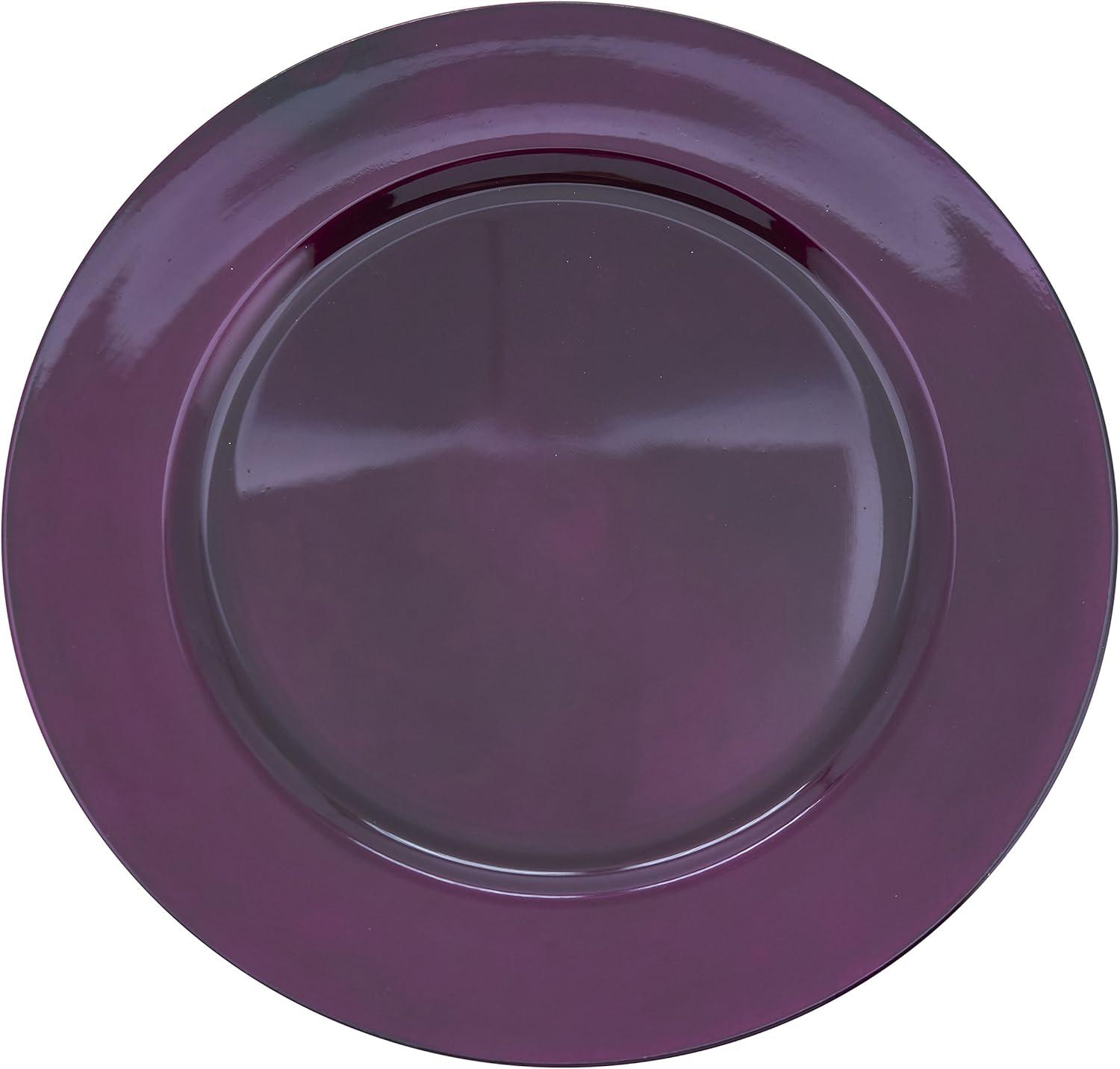 Saro Lifestyle Classic Solid Color Charger Plates