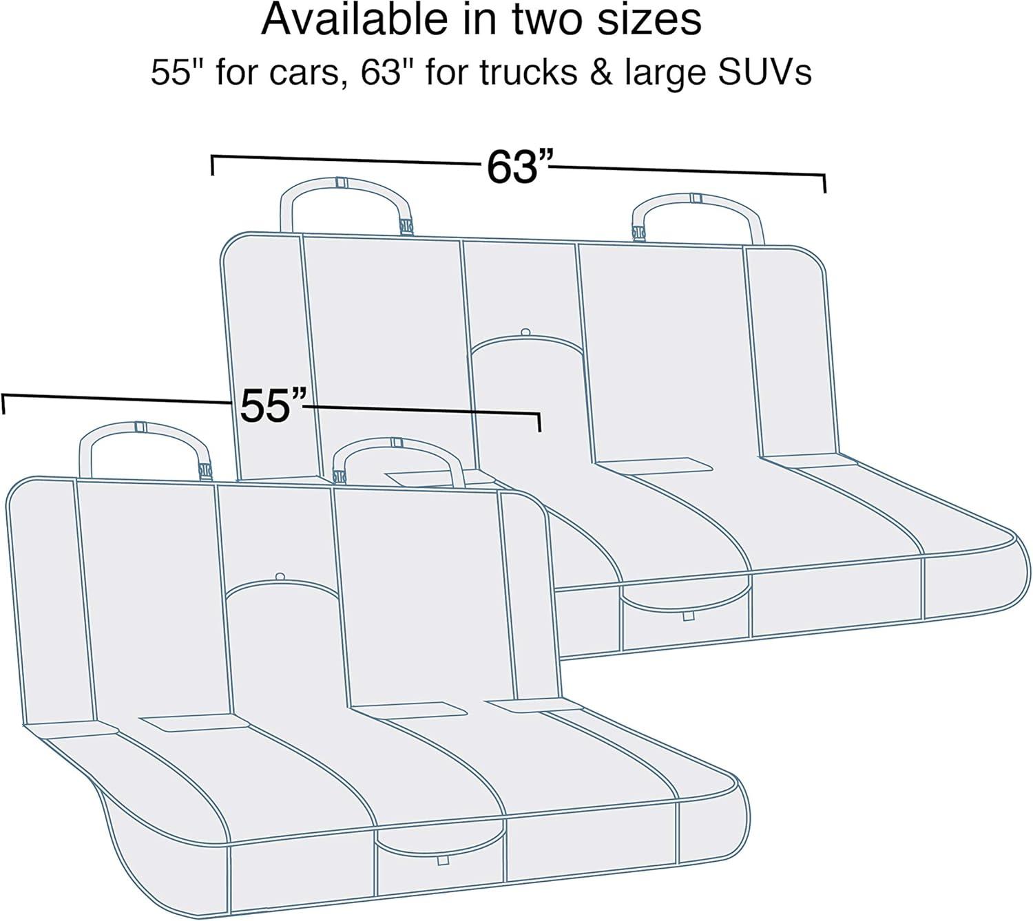 Charcoal Grey Waterproof SUV Bench Seat Cover for Pets, 63" Wide