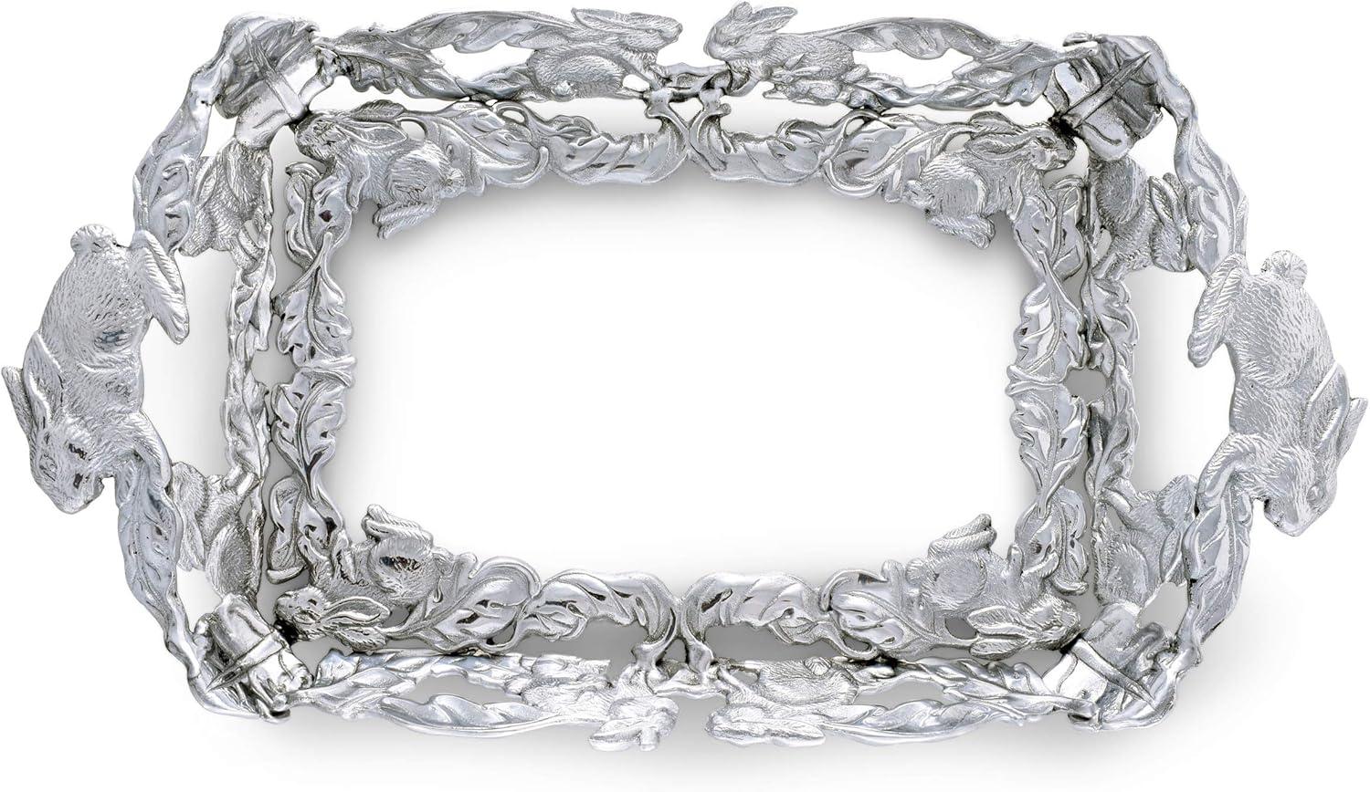 Silver Bunny Aluminum and Glass 3-Quart Casserole Dish
