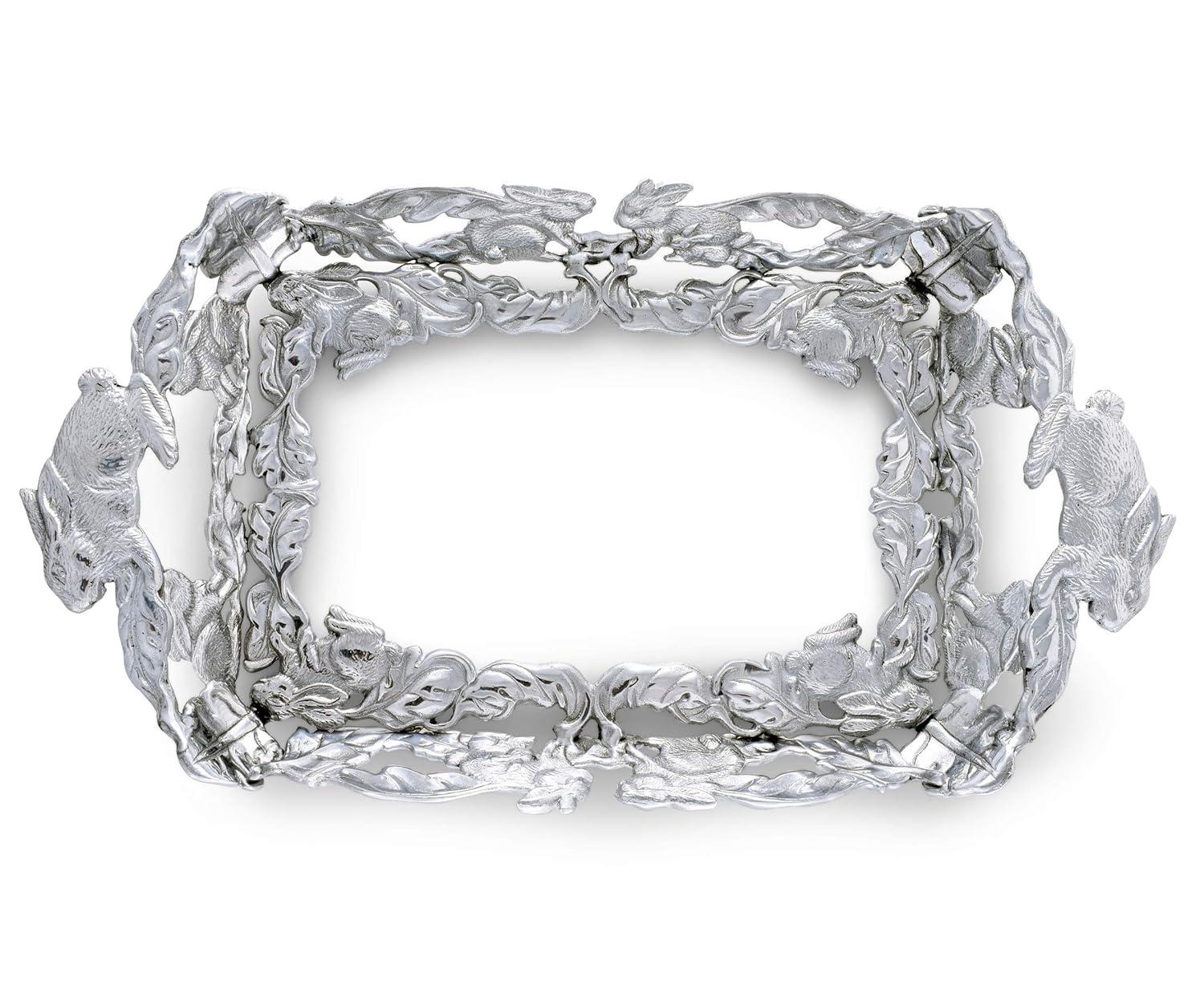 Silver Bunny Aluminum and Glass 3-Quart Casserole Dish