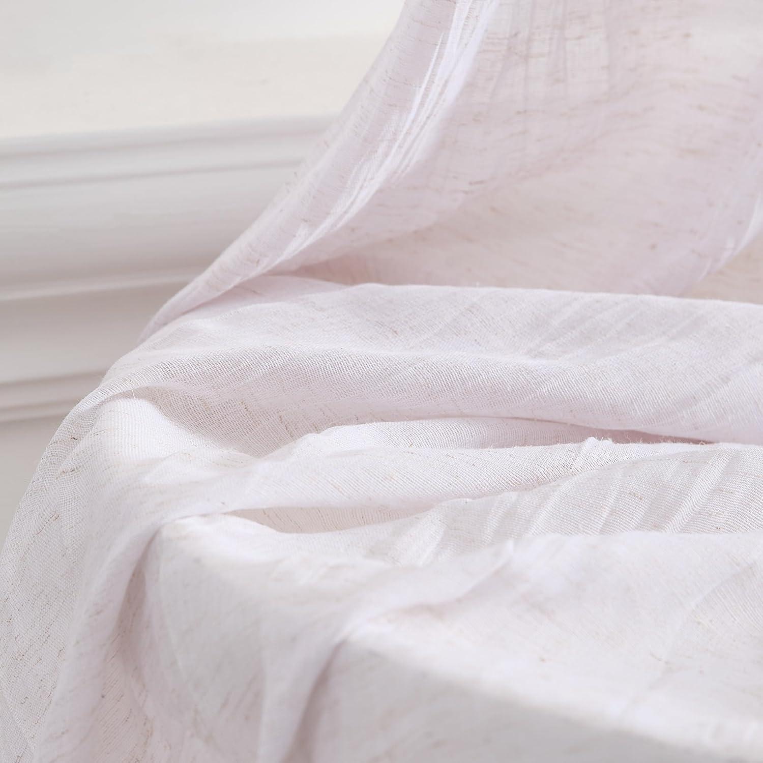 Solid Semi-Sheer Curtain Panels (Set of 2)