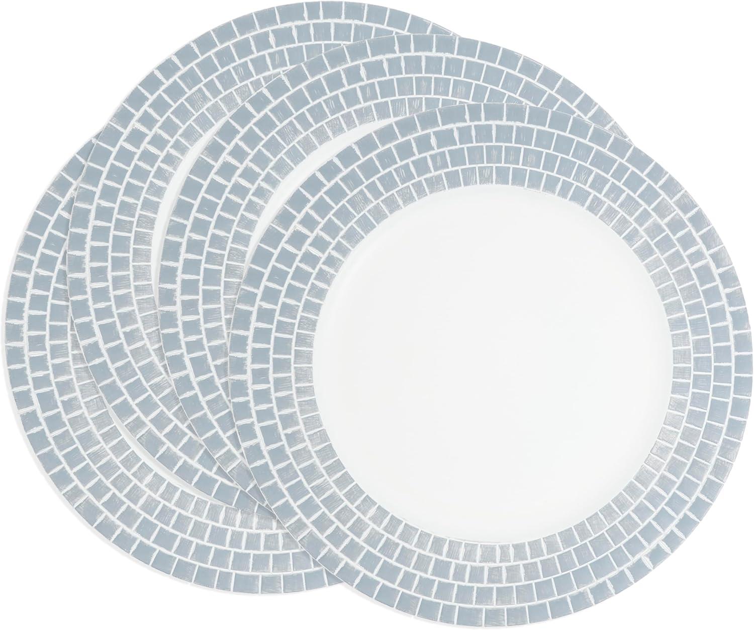 Saro Decorative Tile Edged Charger Plate (Set of 4) (Set of 4)