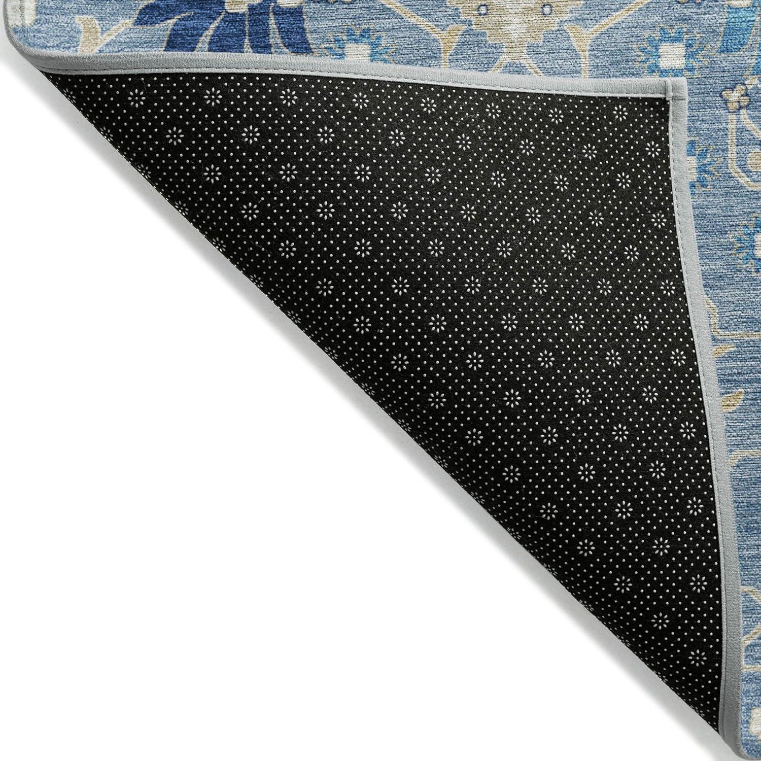 Addison Rugs Chantille ACN1009 Blue 1'8" x 2'6" Indoor Outdoor Area Rug, Easy Clean, Machine Washable, Non Shedding, Bedroom, Entry, Living Room, Dining Room, Kitchen, Patio Rug