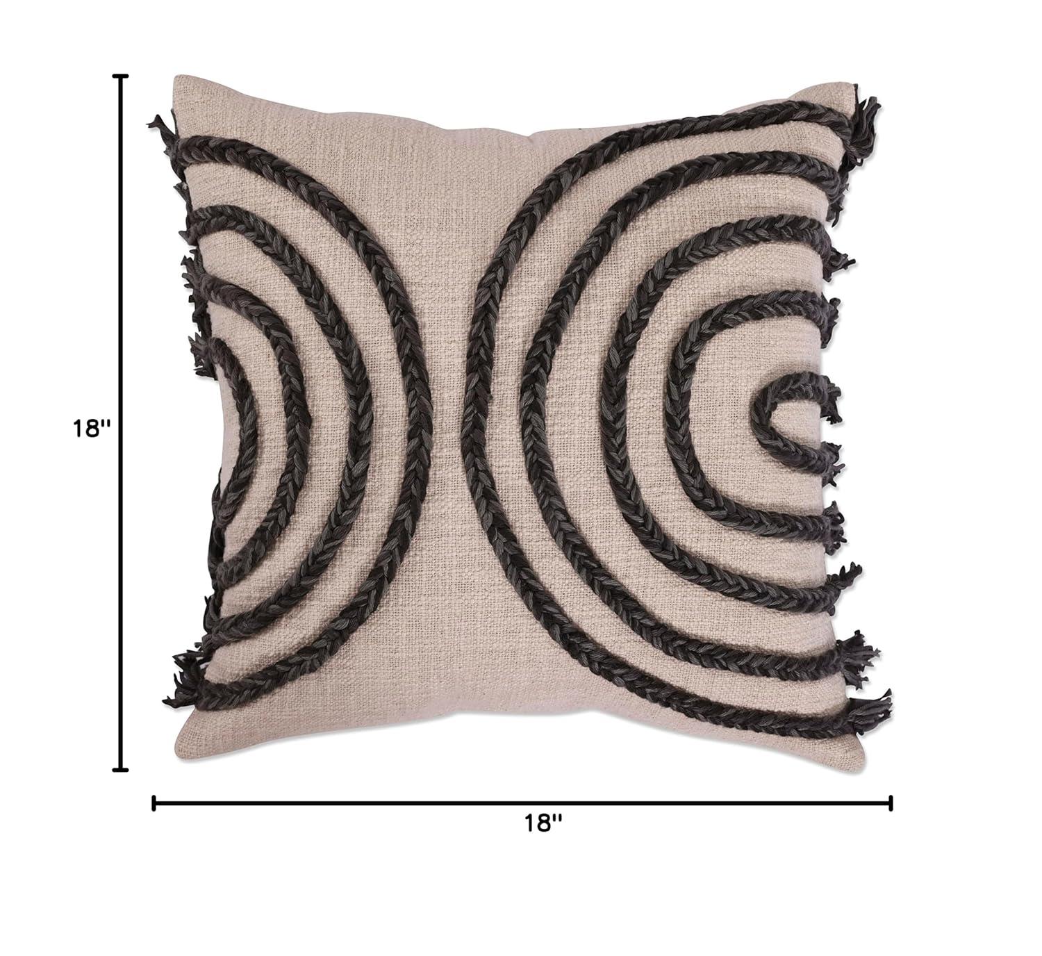 Pillow Perfect Tassels Cotton Throw Pillow