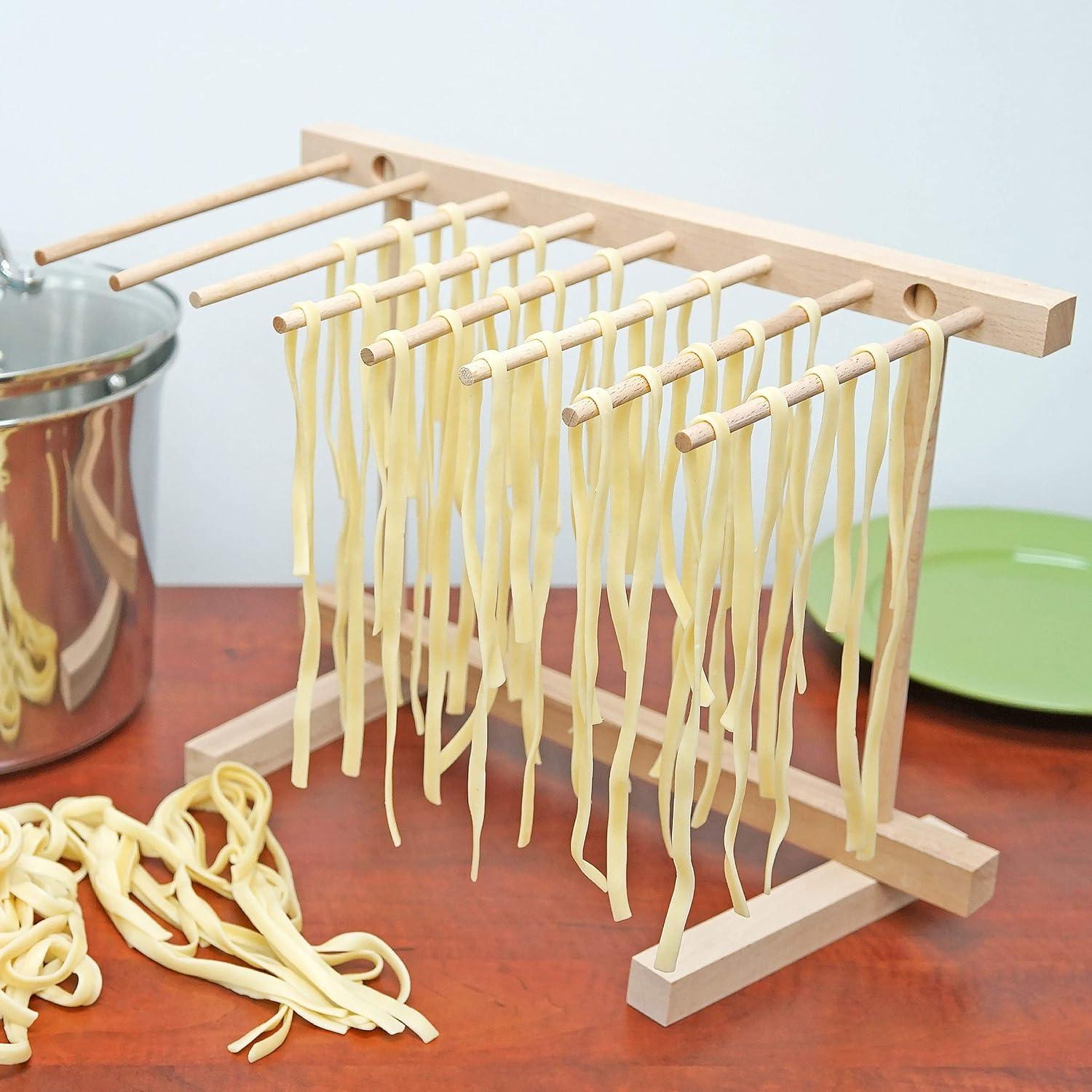 Collapsible Natural Beechwood Pasta Drying Rack