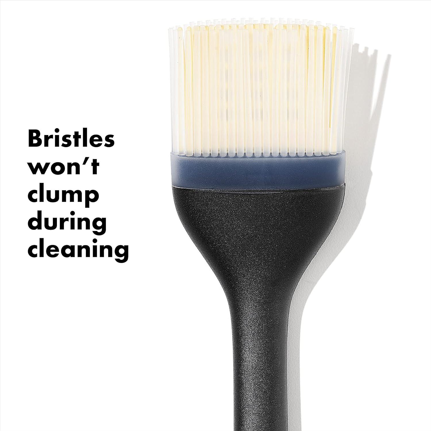 Large Black Silicone Basting Brush with Ergonomic Handle