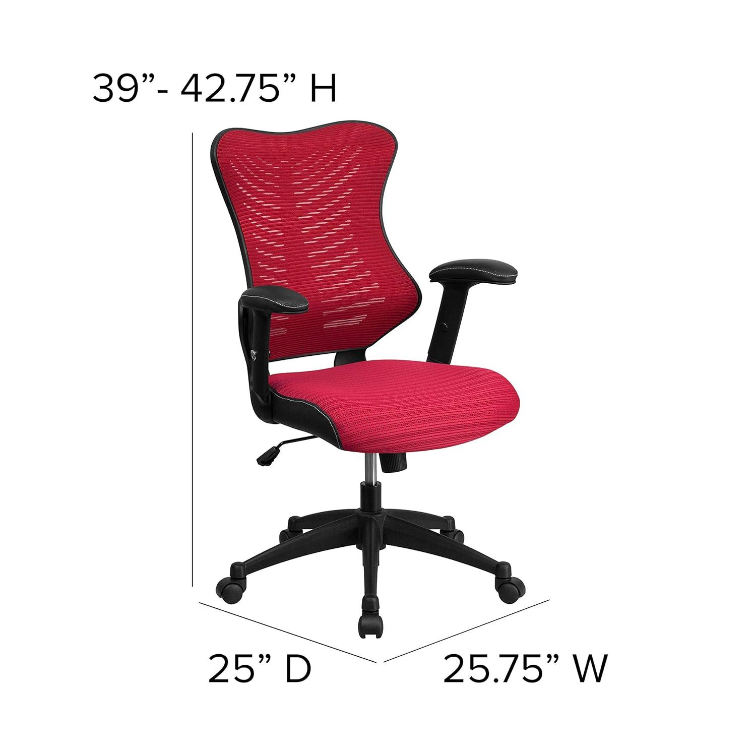 Flash Furniture Siwar High-Back Designer Ergonomic Office Chair with Adjustable Armrests