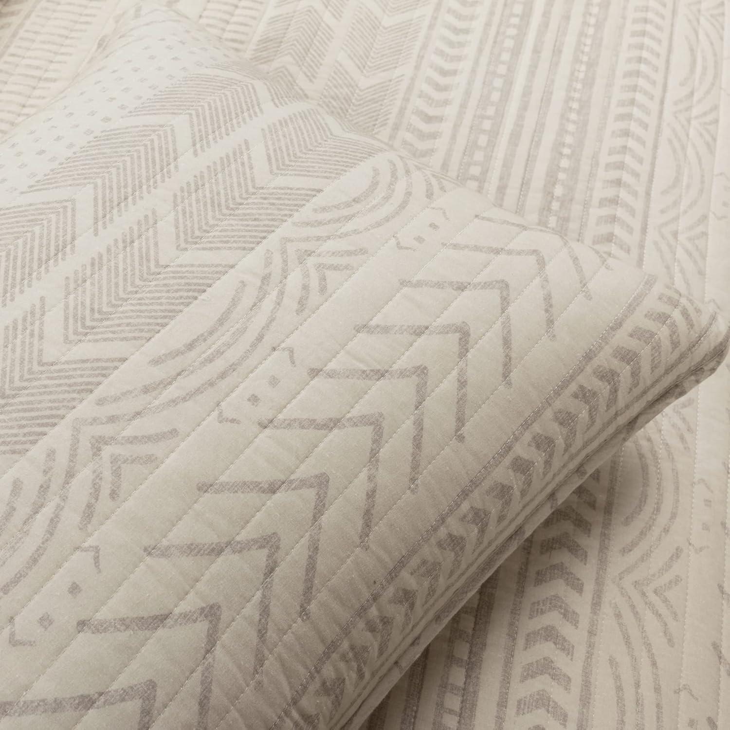 Lush Décor 3pc Hygge Geo Reversible Cotton Quilt & Sham Set