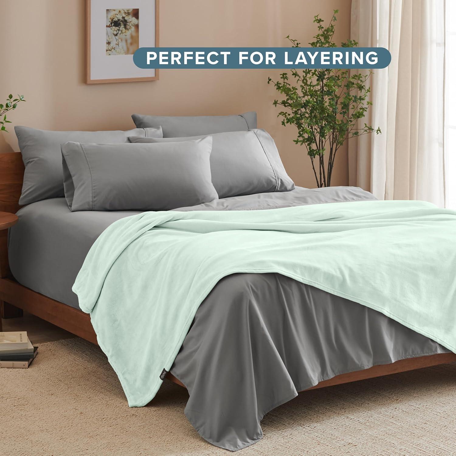 Bare Home Bare Home Microplush Fleece Blanket - Fuzzy, Warm, Bed/Throw Blanket