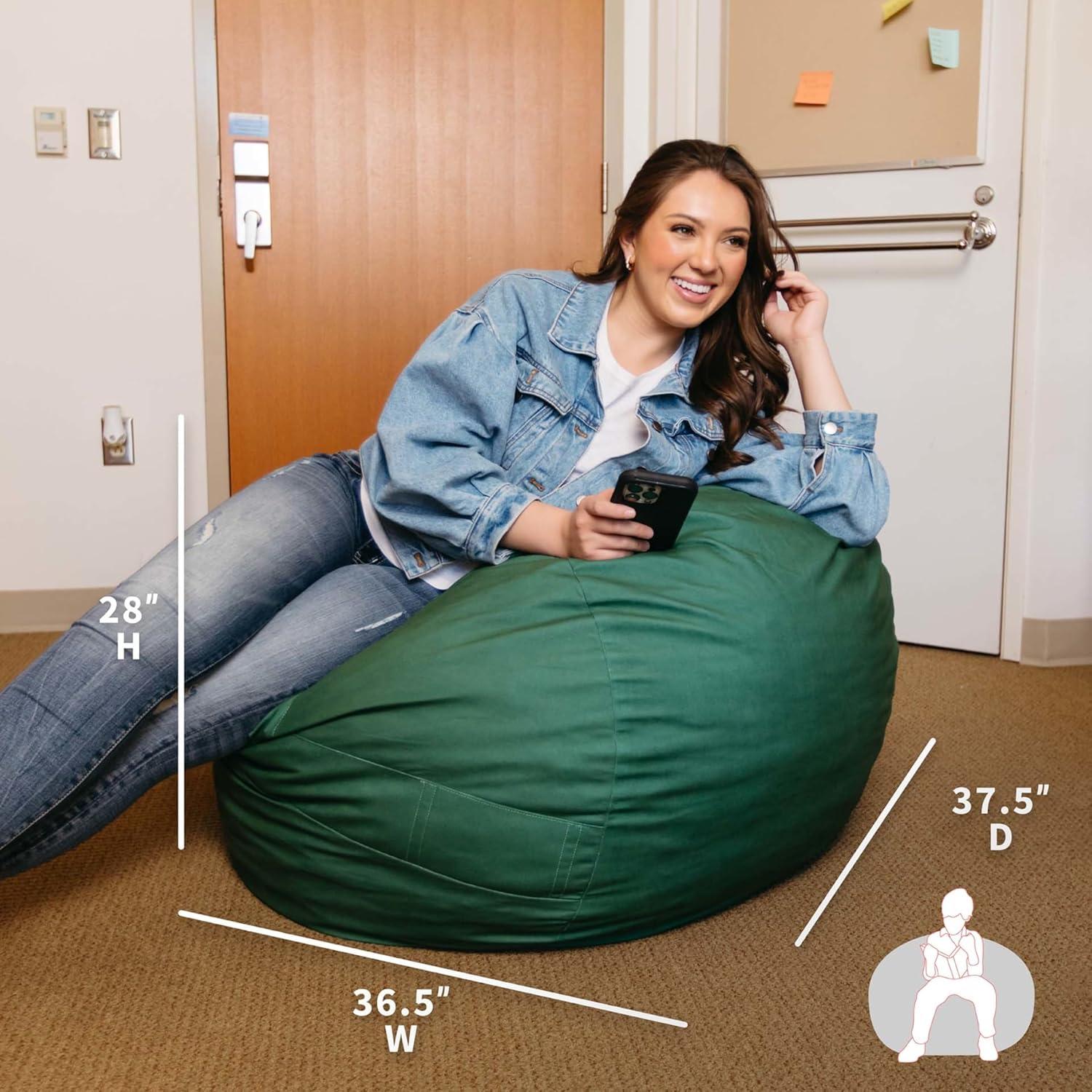 Big Joe Bean Bag Chair with Removeable Cover, Foam Filled, Multiple Sizes and Fabrics, All Ages