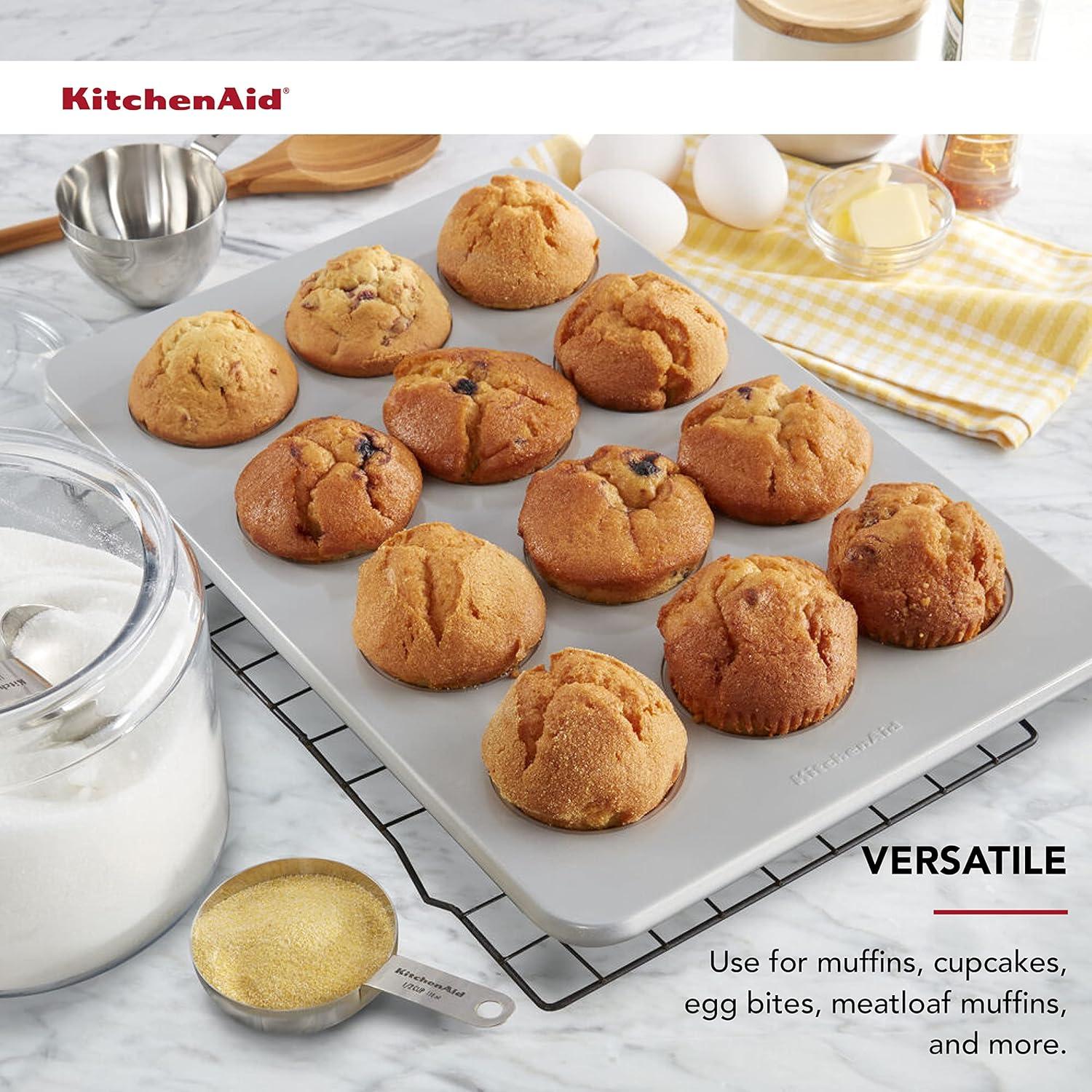 Kitchenaid Metal 0.8MM Non-slip 12 Cup Muffin Pan