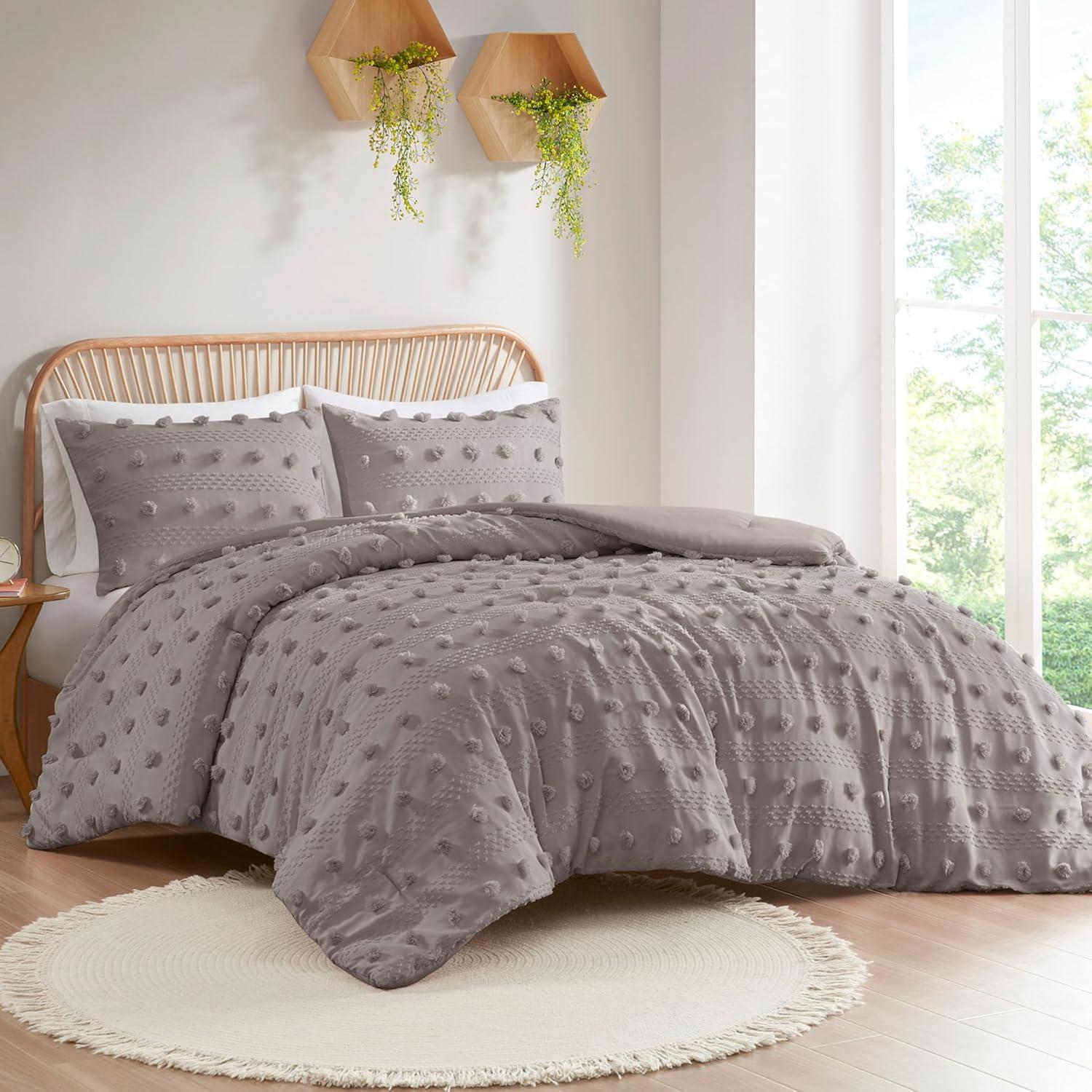 Intelligent Design Clip Jacquard Duvet Cover Set
