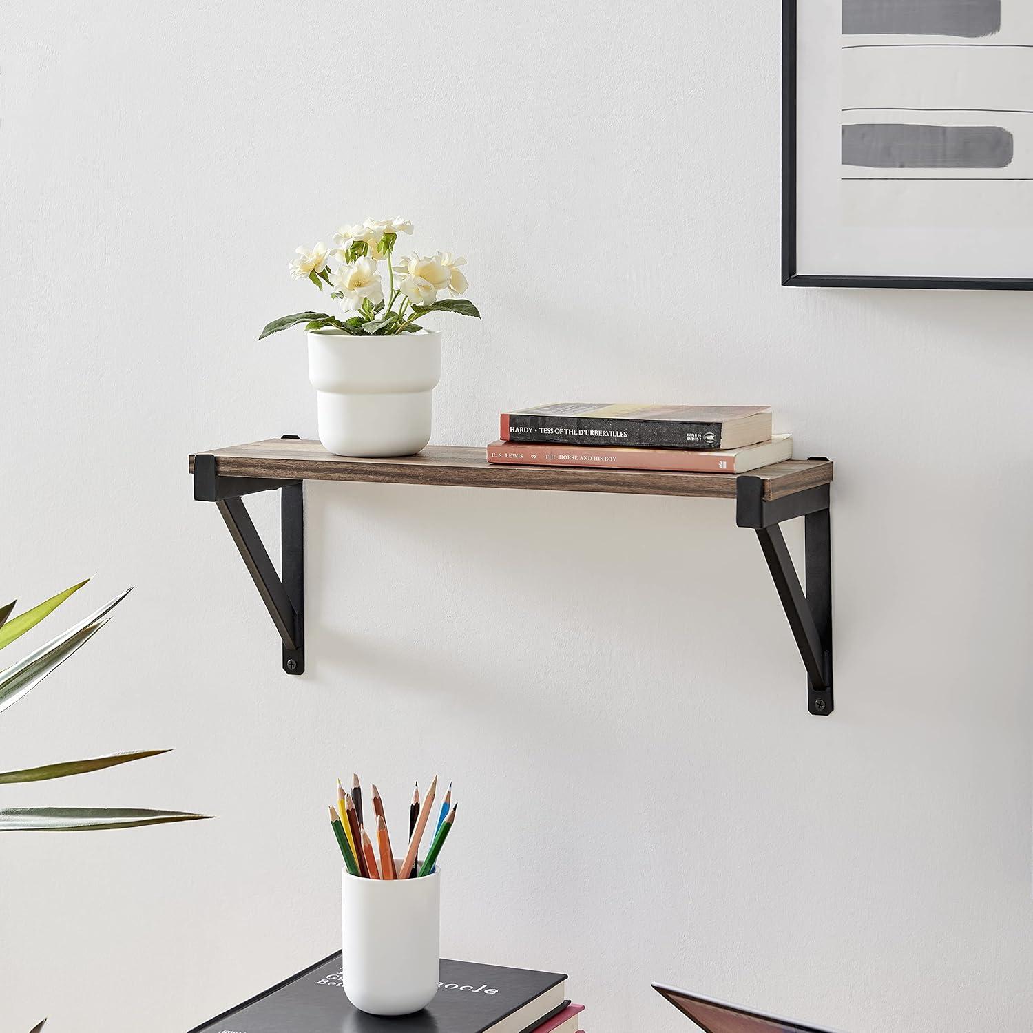 17 Stories Floating Wall Shelf on Triangle Bracket