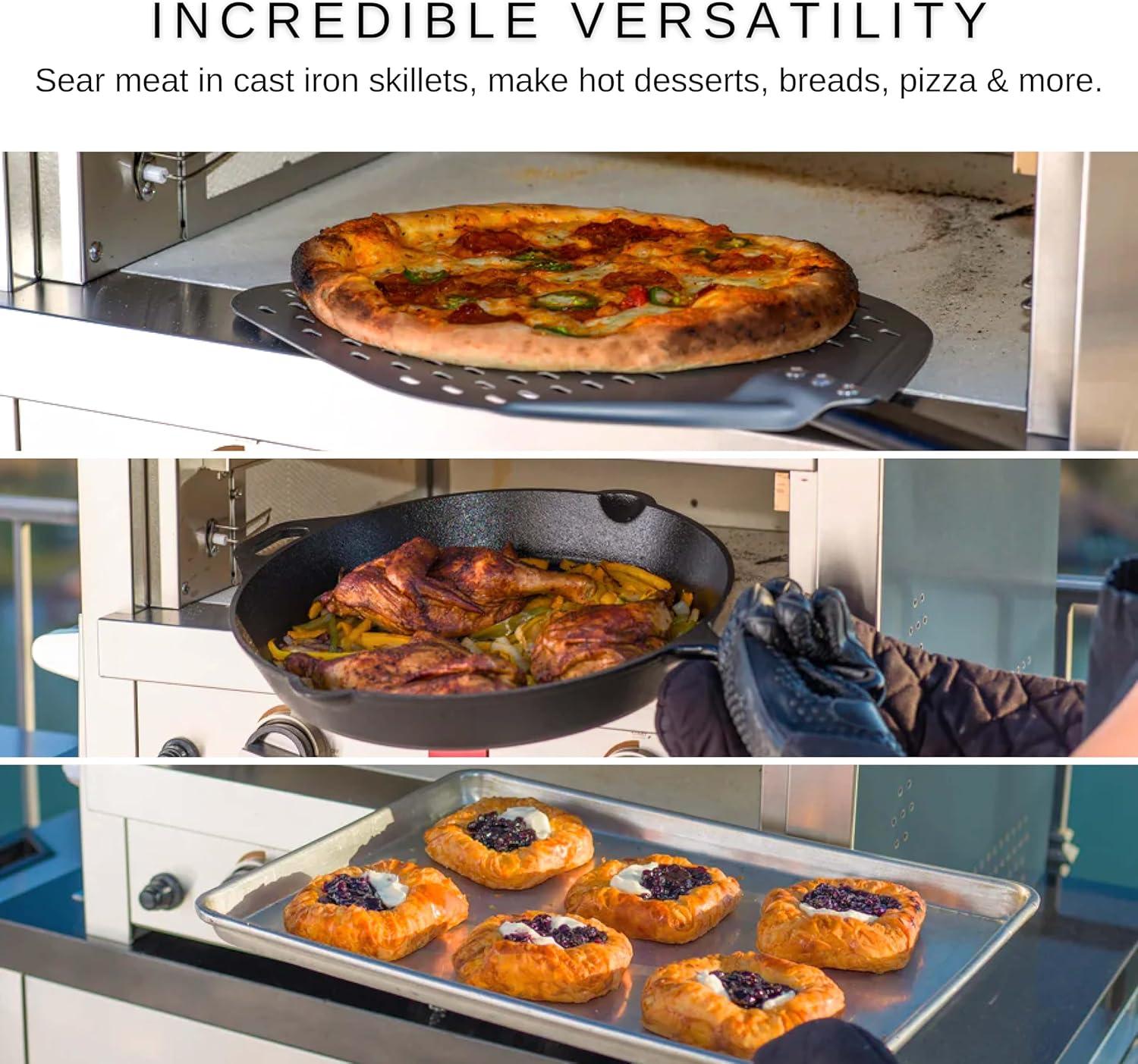 Stainless Steel 16-Inch Outdoor Gas Pizza Oven