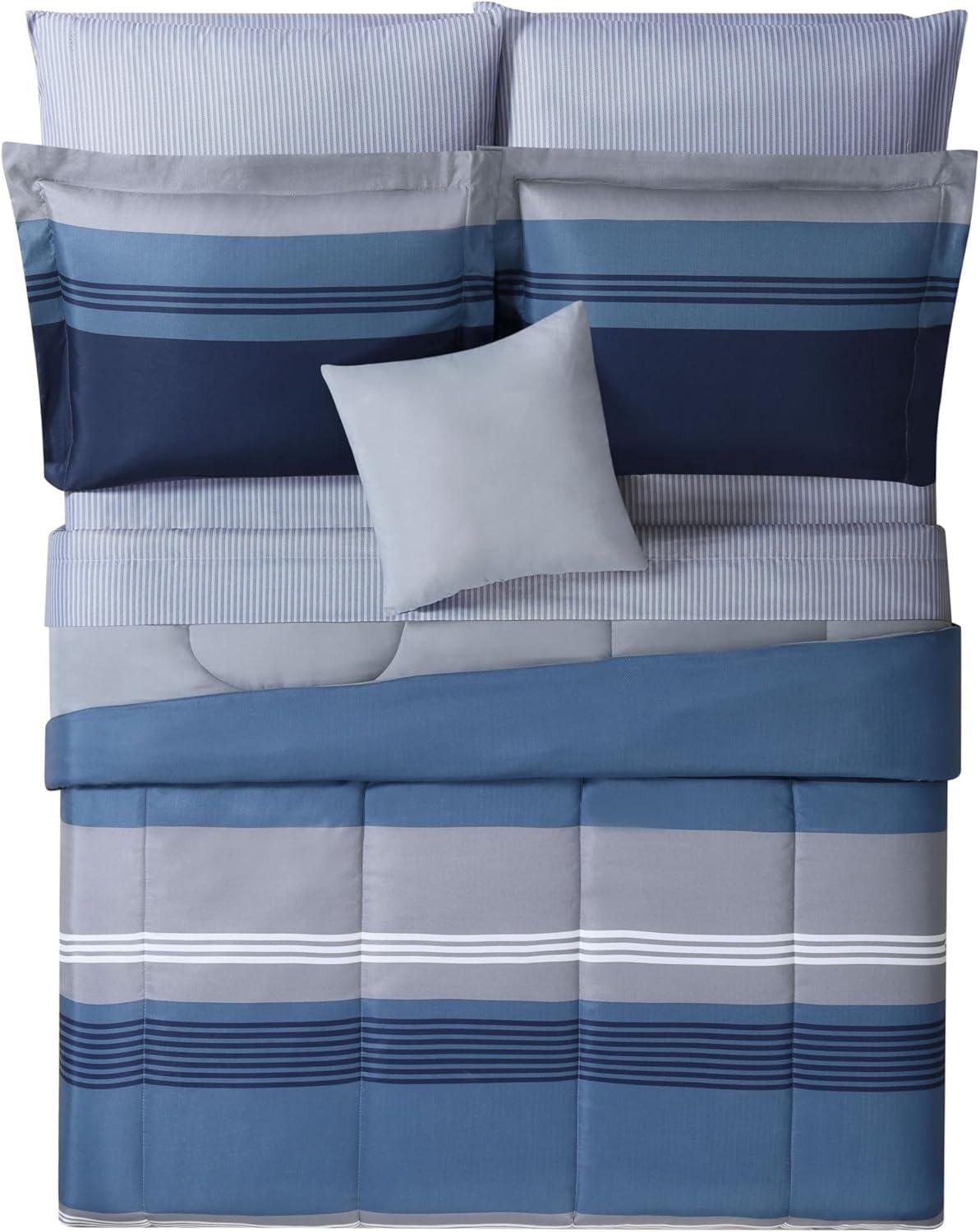 Style 212 Style 212 Carlyle Polyester Channel Striped Comforter Set