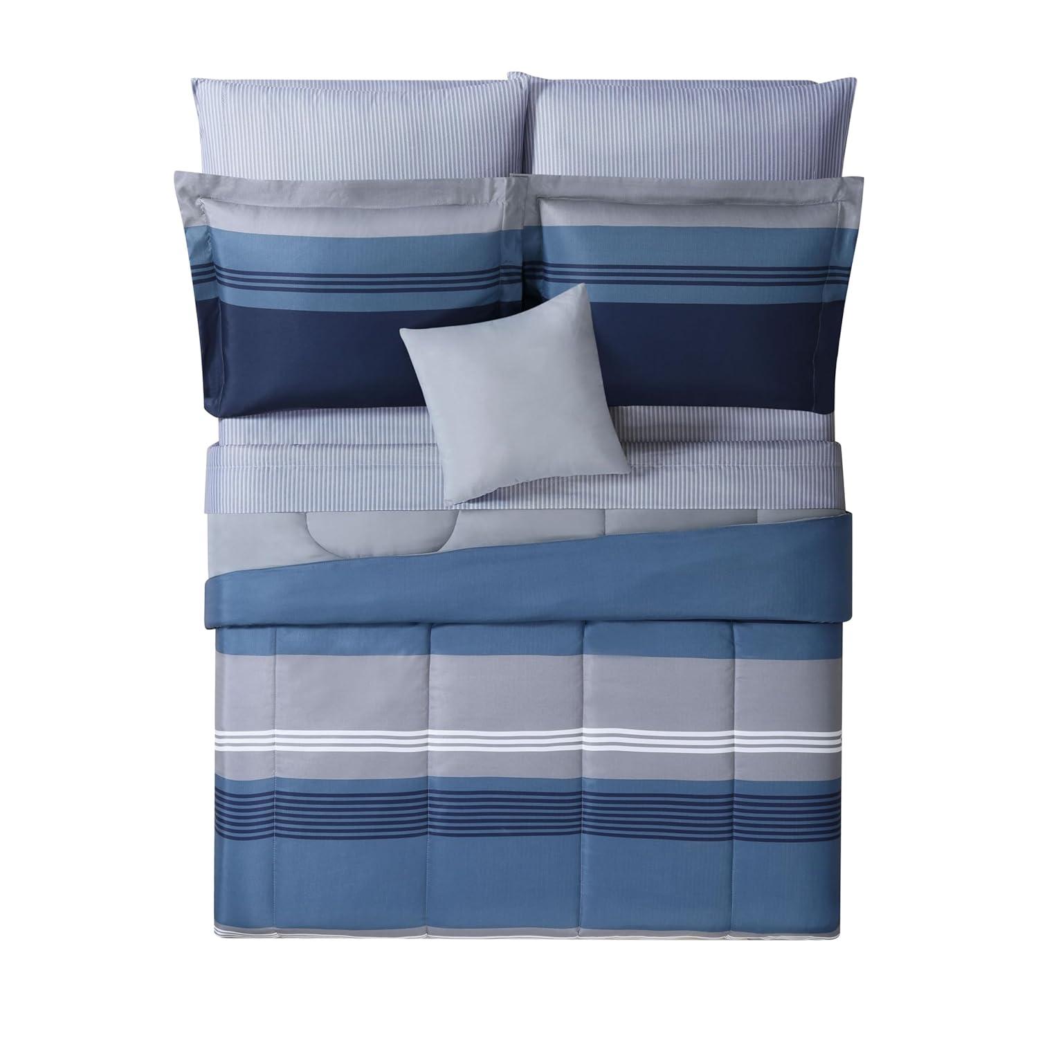 Style 212 Style 212 Carlyle Polyester Channel Striped Comforter Set